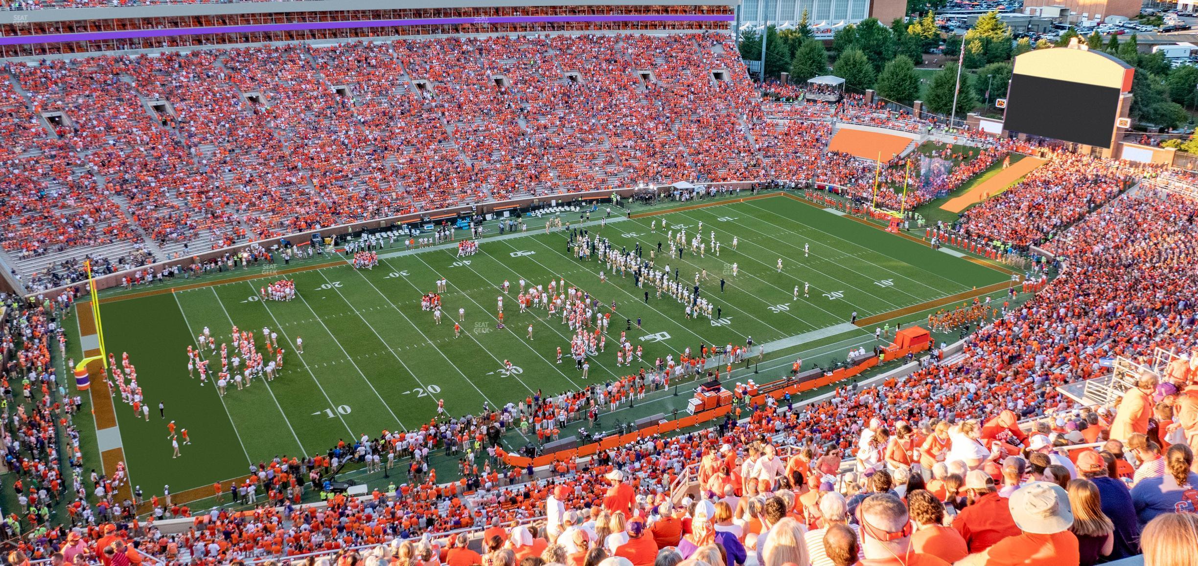 Seating view for Clemson Memorial Stadium Section Tdi