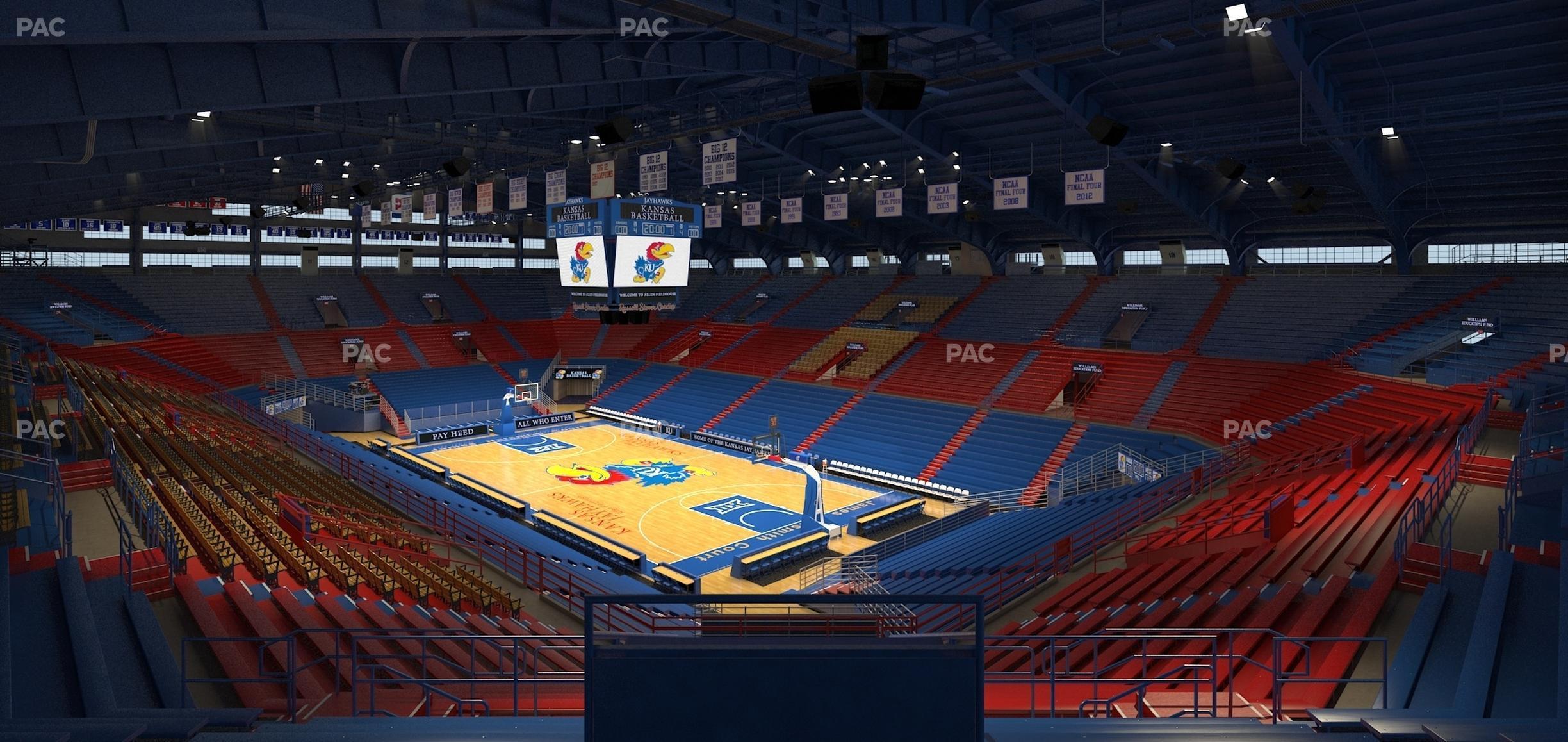 Seating view for Allen Fieldhouse Section 2 A