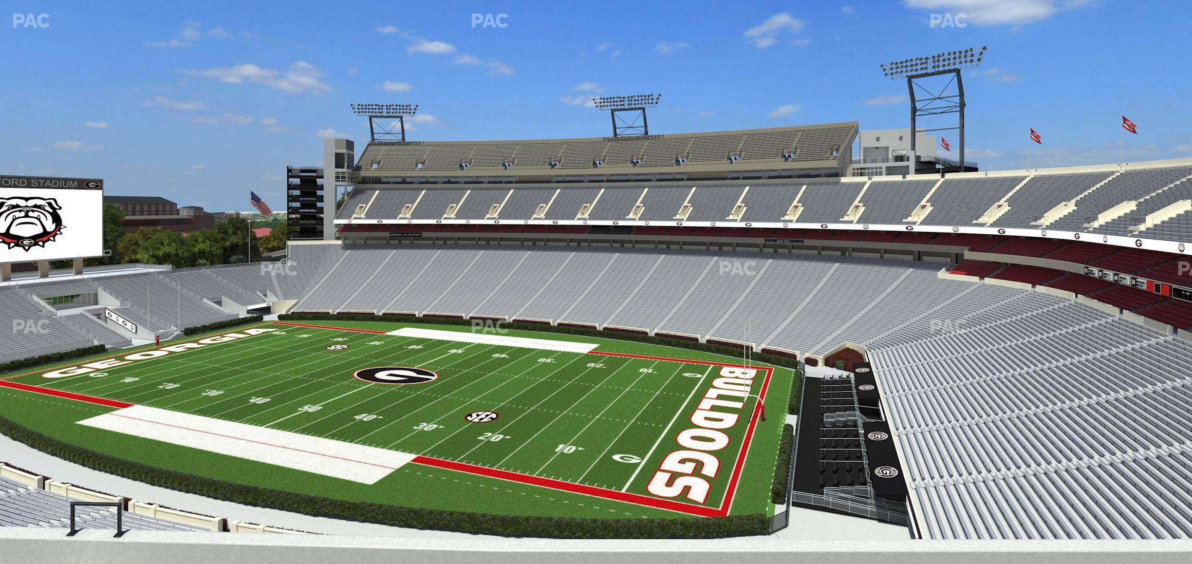 Seating view for Sanford Stadium Section 327