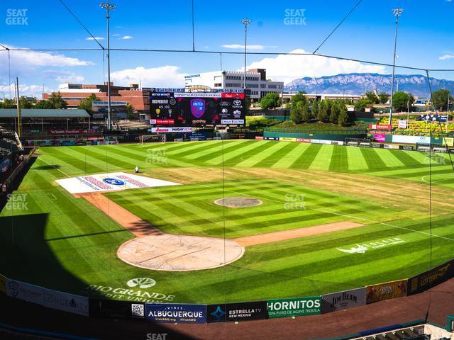 Seating view for Rio Grande Credit Union Field at Isotopes Park Section Club 304