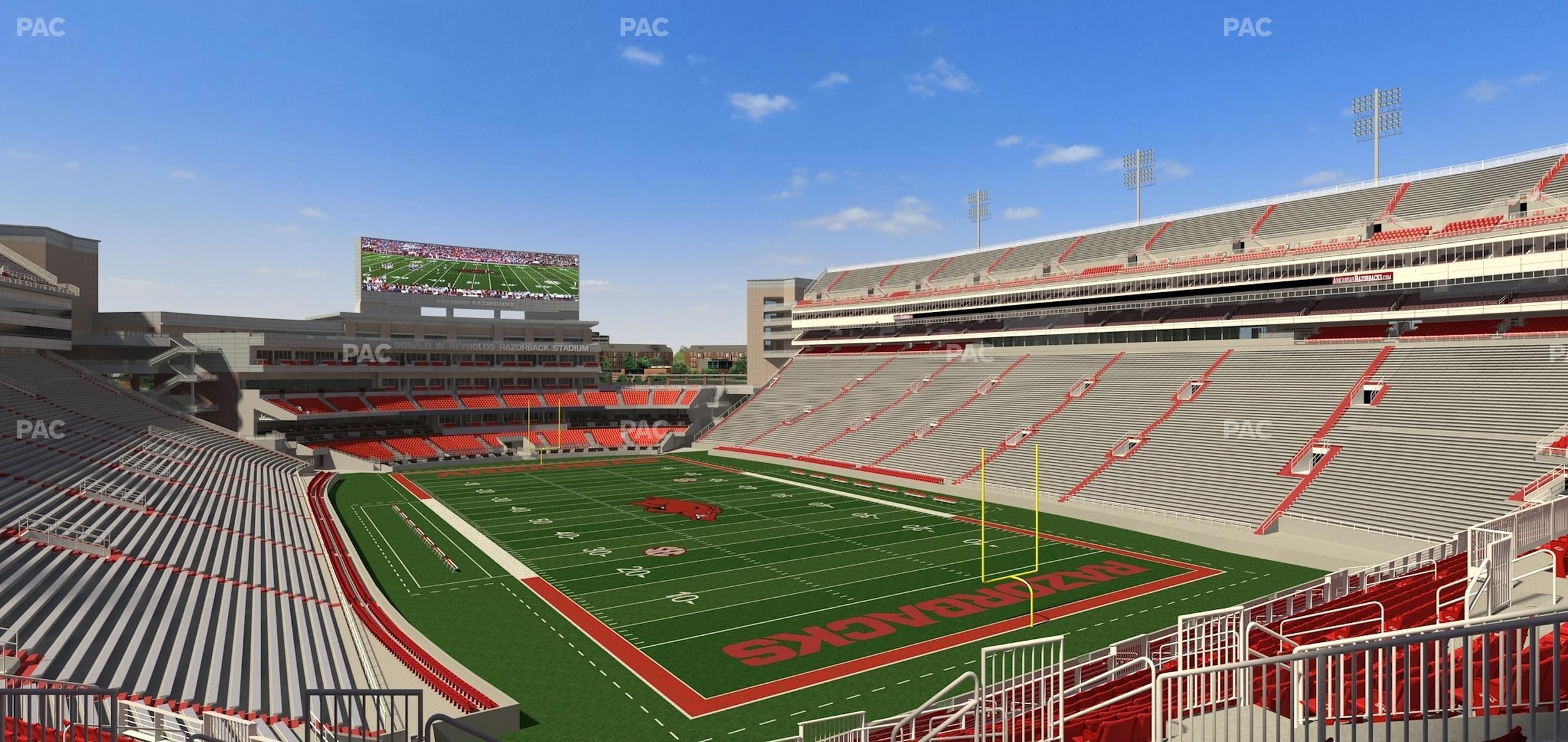 Seating view for Razorback Stadium Section 236