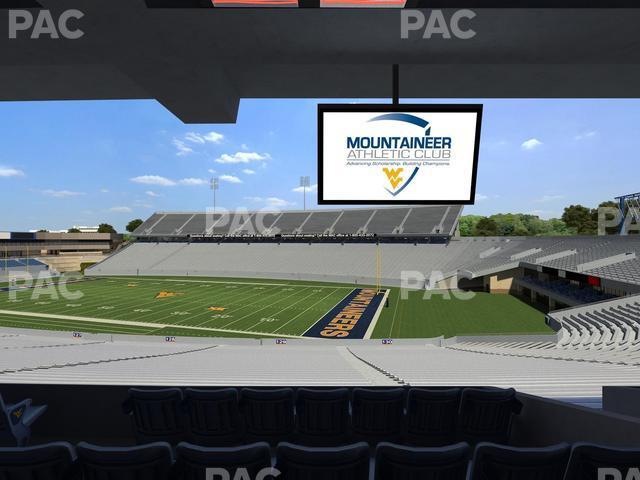 Seating view for Mountaineer Field at Milan Puskar Stadium Section Field Box 73