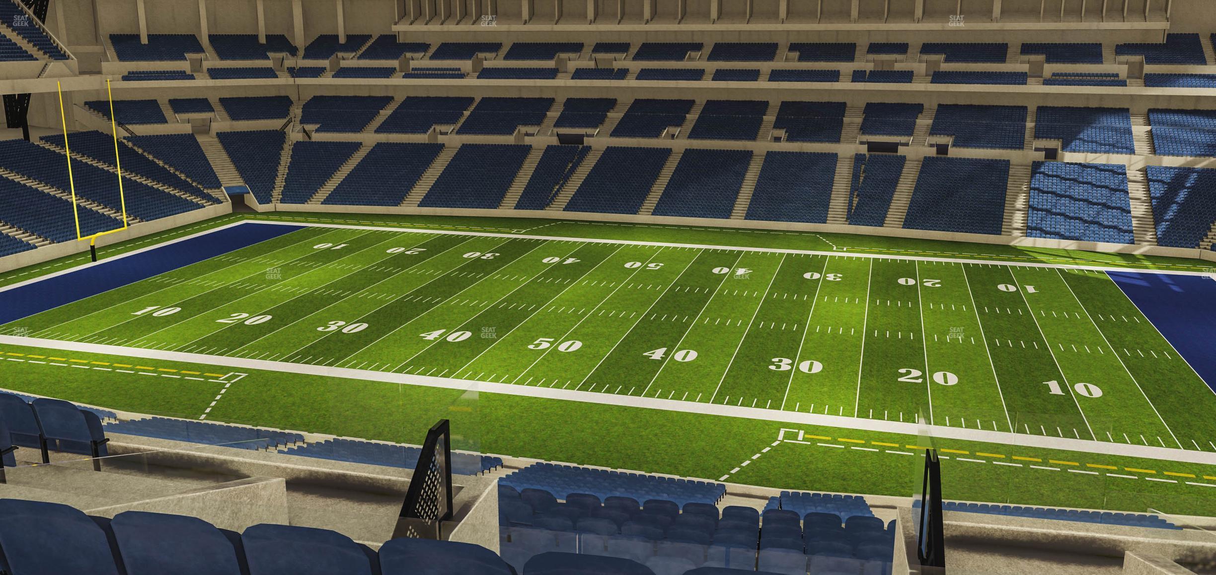 Seating view for Lucas Oil Stadium Section 438