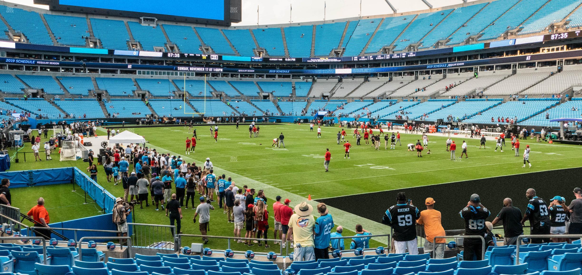 Seating view for Bank of America Stadium Section 125