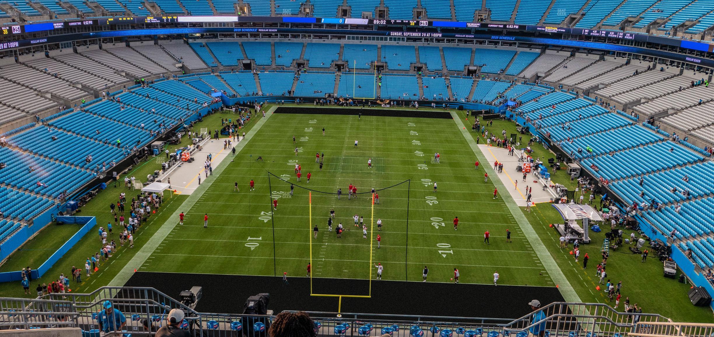 Seating view for Bank of America Stadium Section 528