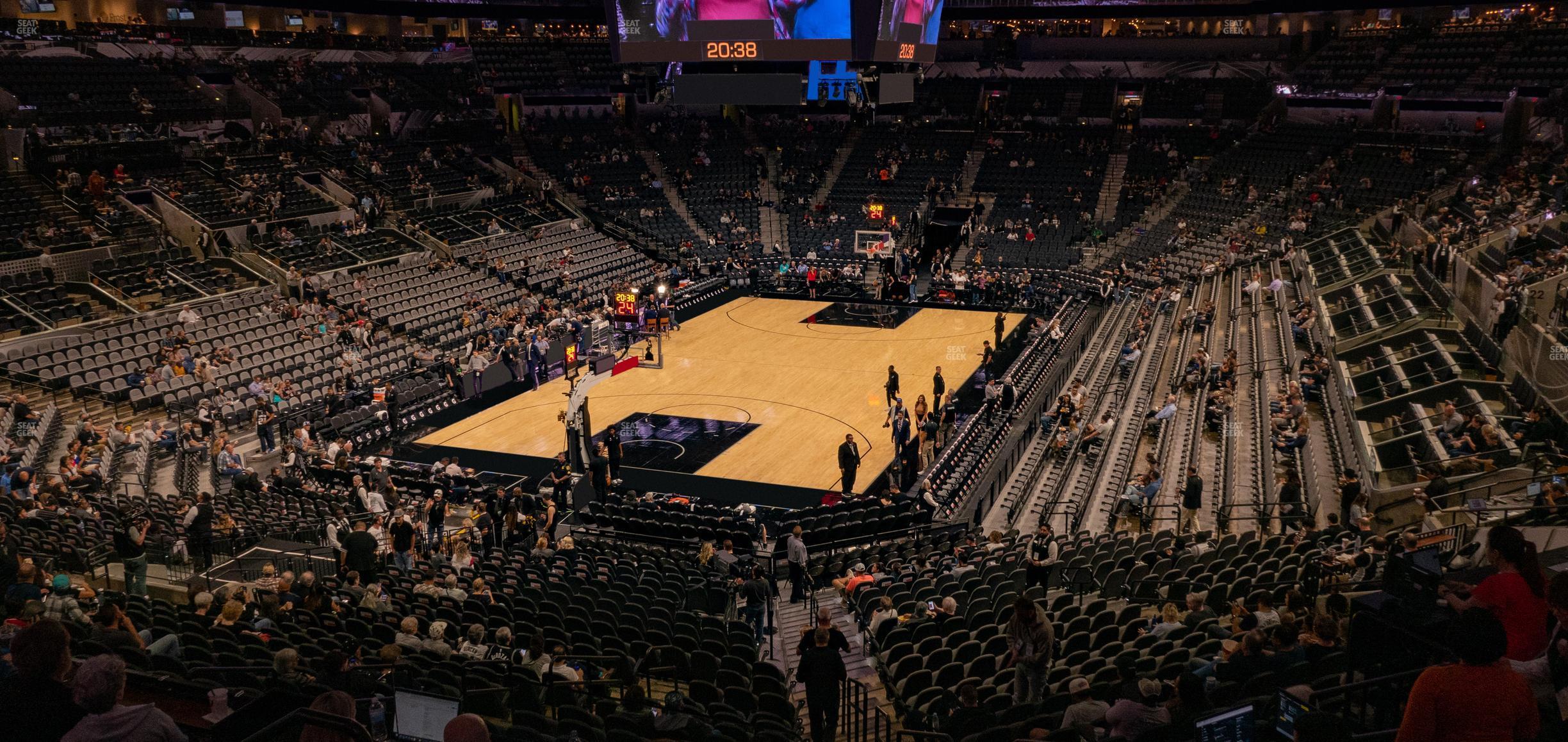 Seating view for Frost Bank Center Section 127