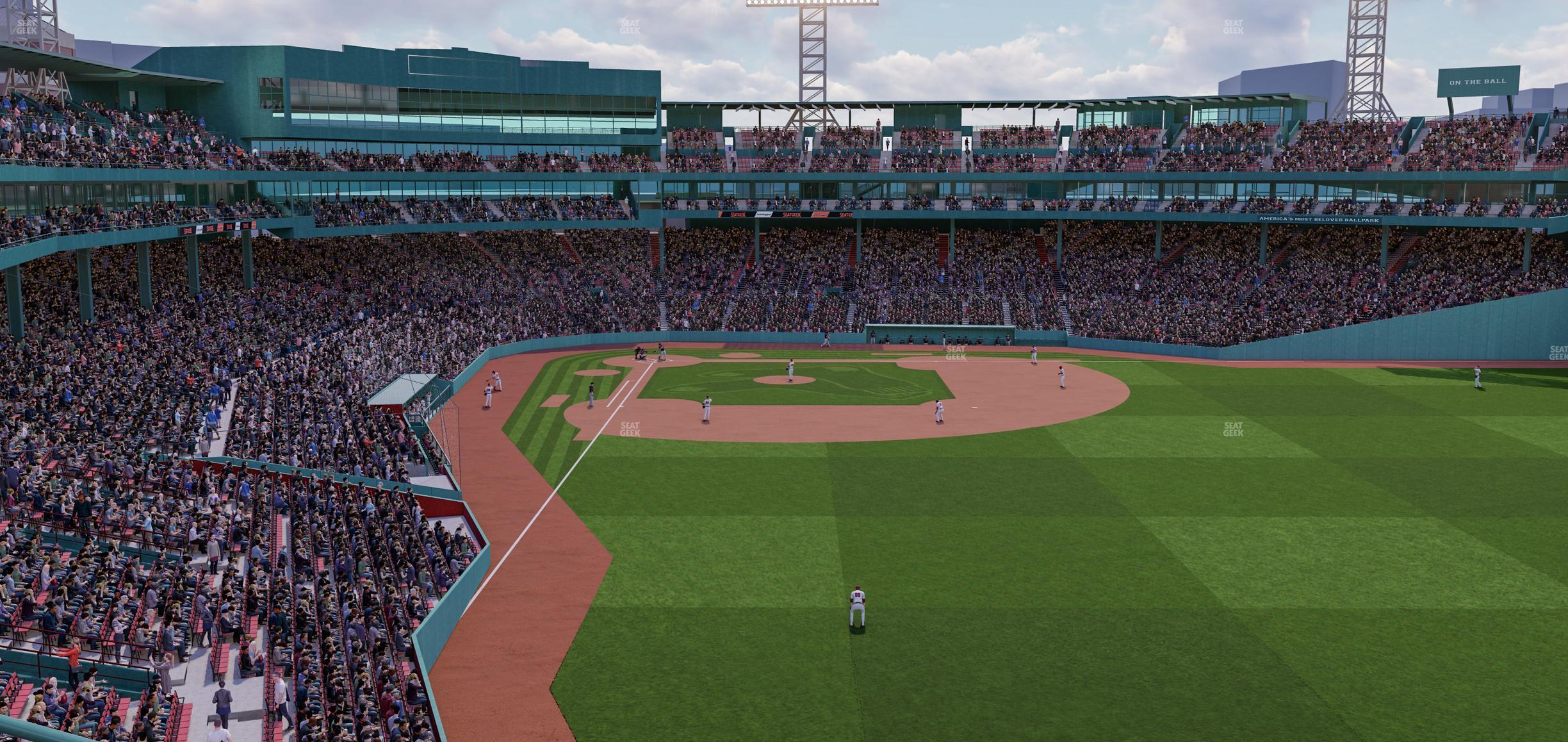 Seating view for Fenway Park Section Right Field Roof Deck Table 207