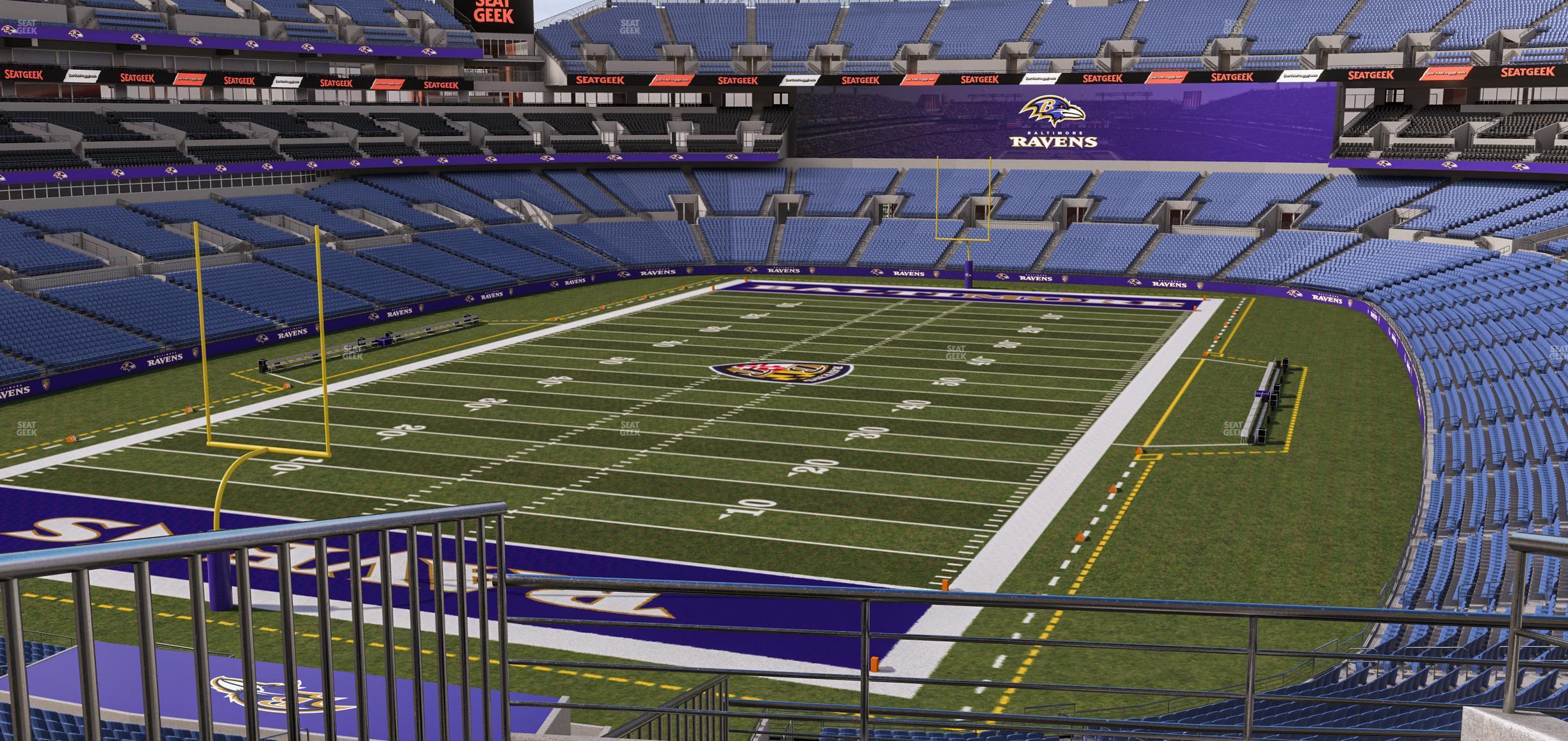 Seating view for M&T Bank Stadium Section 210