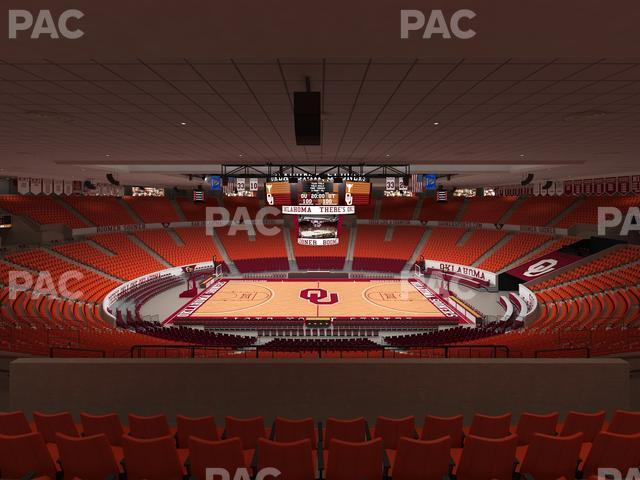 Seating view for Lloyd Noble Center Section 207