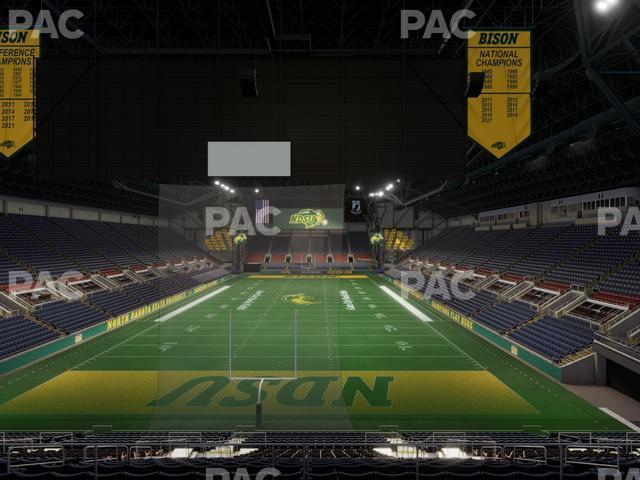 Seating view for Fargodome Section Elevated 9