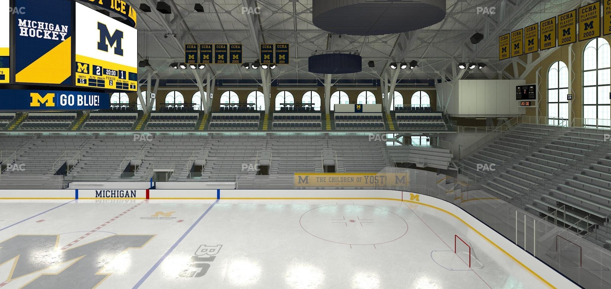 Seating view for Yost Arena Section Champions Box F