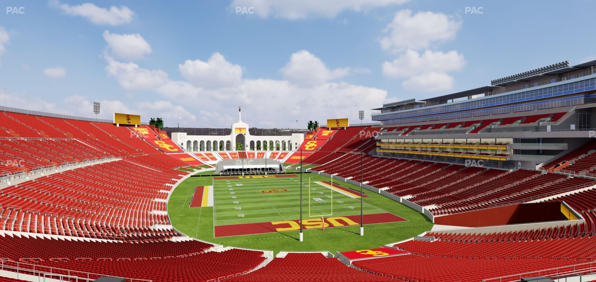 Seating view for Los Angeles Memorial Coliseum Section 215