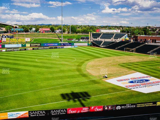 Seating view for Rio Grande Credit Union Field at Isotopes Park Section 205