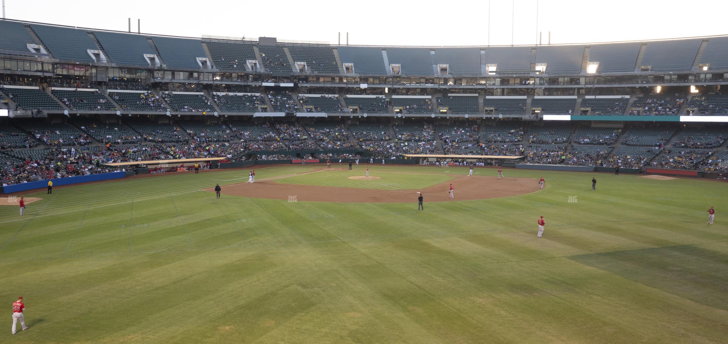 Seating view for Oakland Coliseum Section Front 146