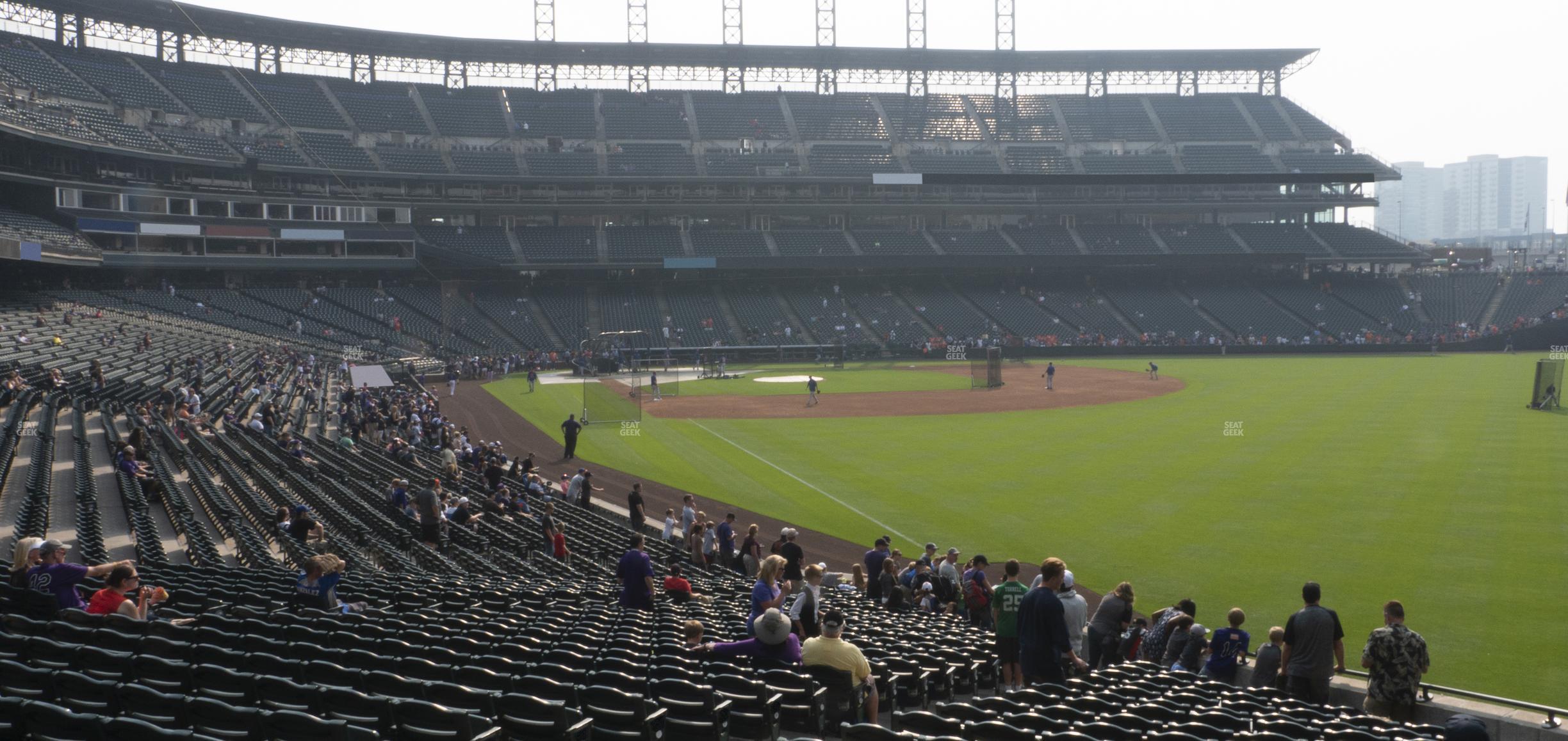 Seating view for Coors Field Section 111