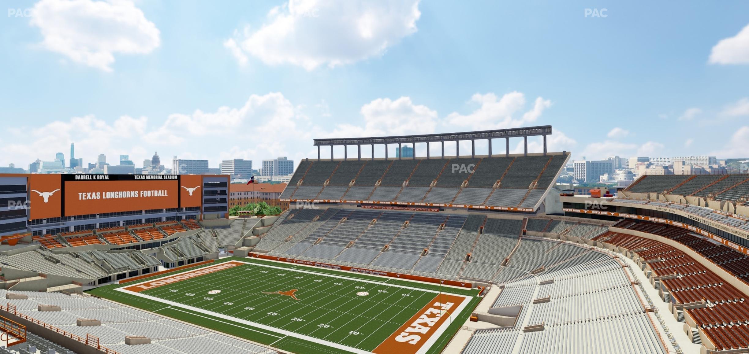 Seating view for Darrell K Royal - Texas Memorial Stadium Section 123