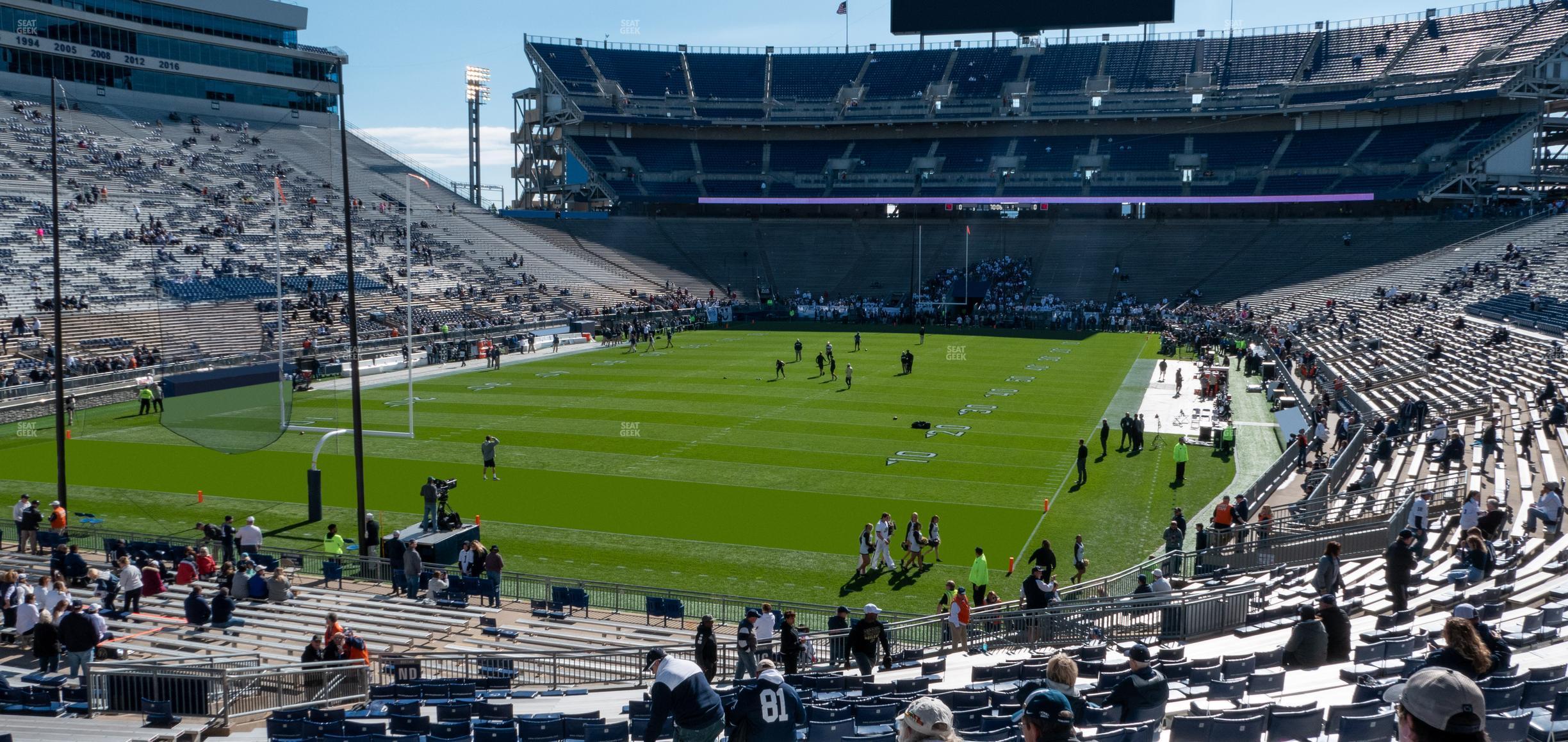 Seating view for Beaver Stadium Section North D