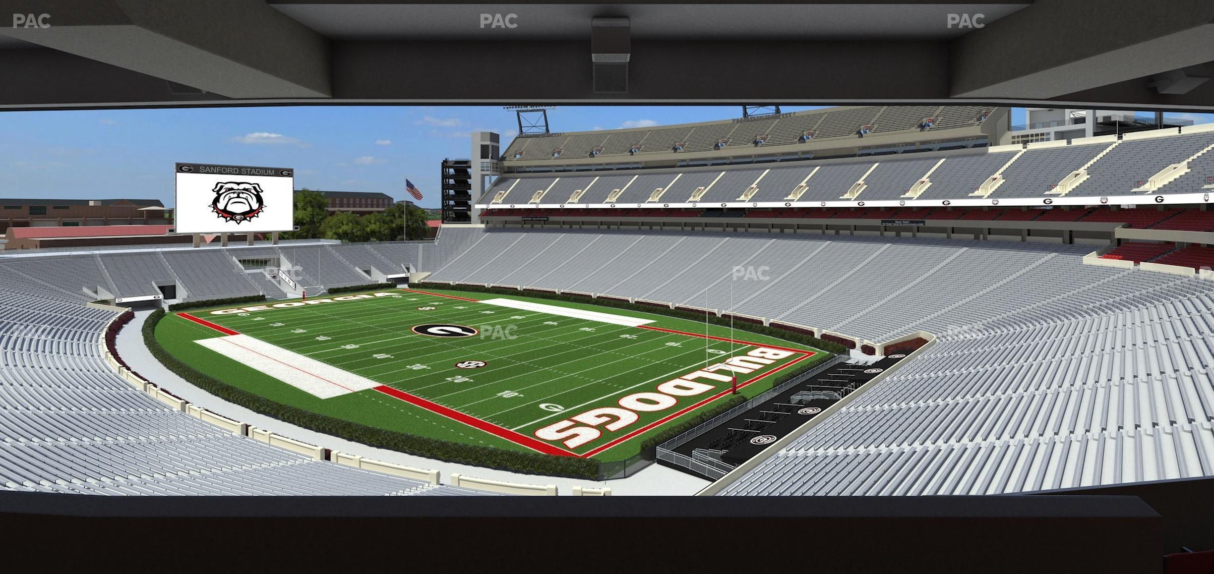 Seating view for Sanford Stadium Section East Upper Club 224