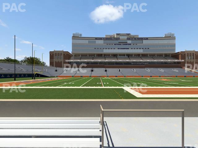 Seating view for Memorial Stadium - IL Section Front 107