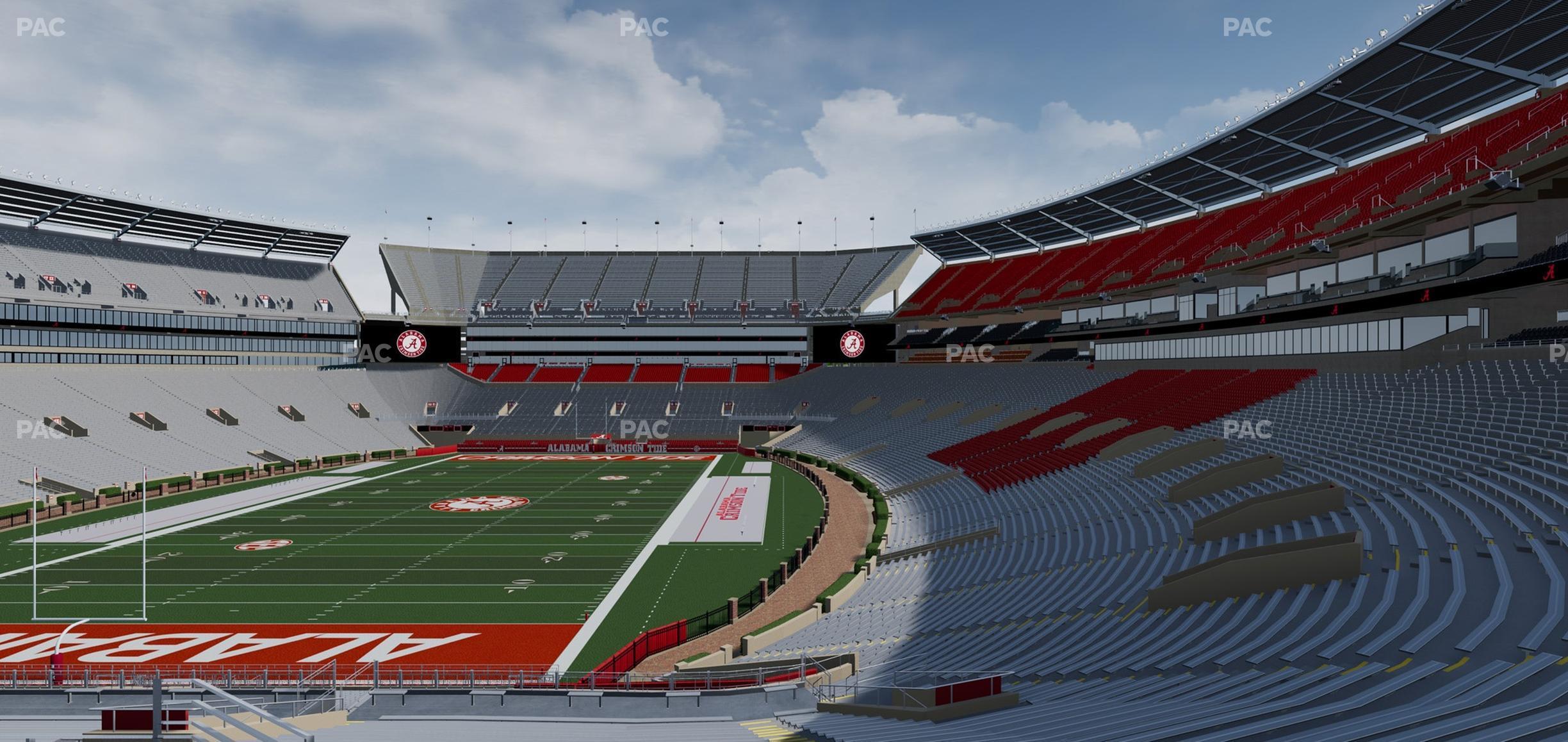 Seating view for Bryant Denny Stadium Section North Zone 2