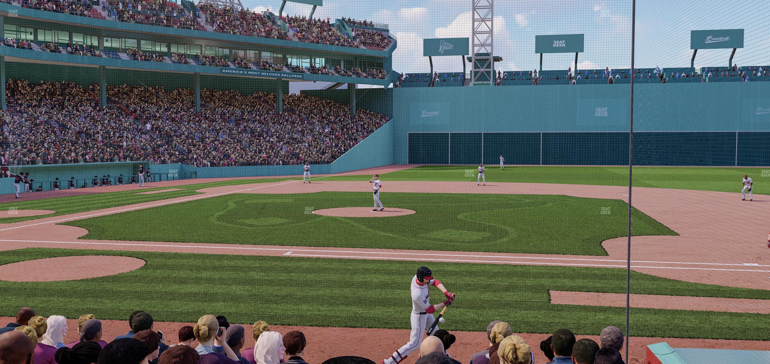 Seating view for Fenway Park Section Field Box 29