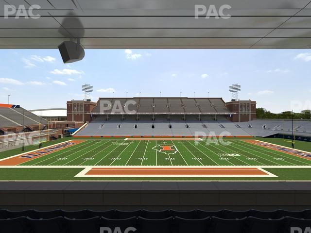 Seating view for Memorial Stadium - IL Section Colonnades Club 308