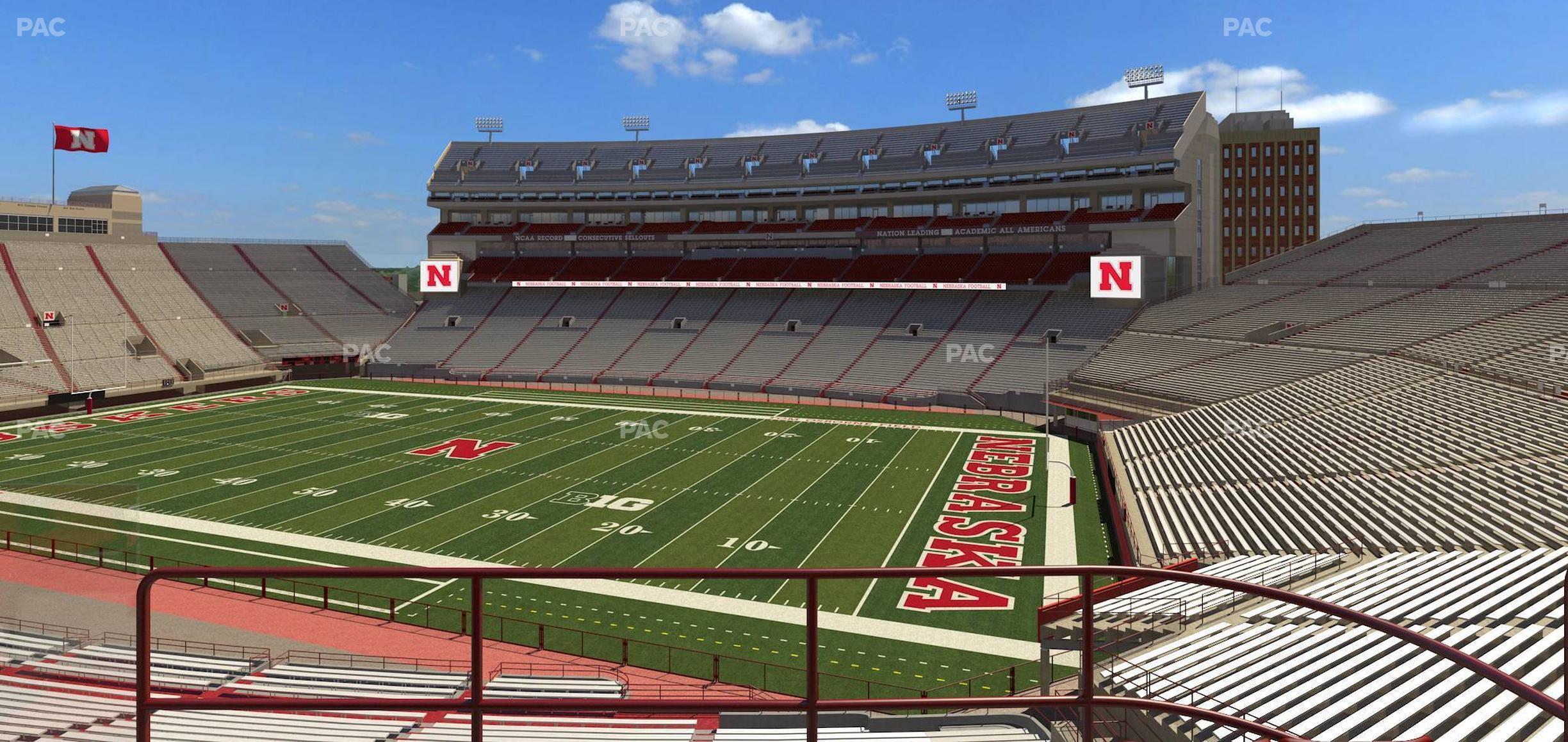 Seating view for Memorial Stadium Nebraska Section 221