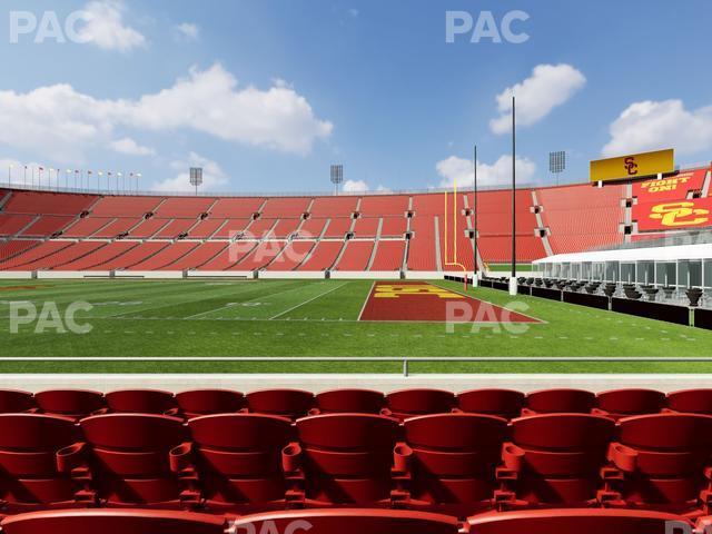 Seating view for Los Angeles Memorial Coliseum Section 104 A