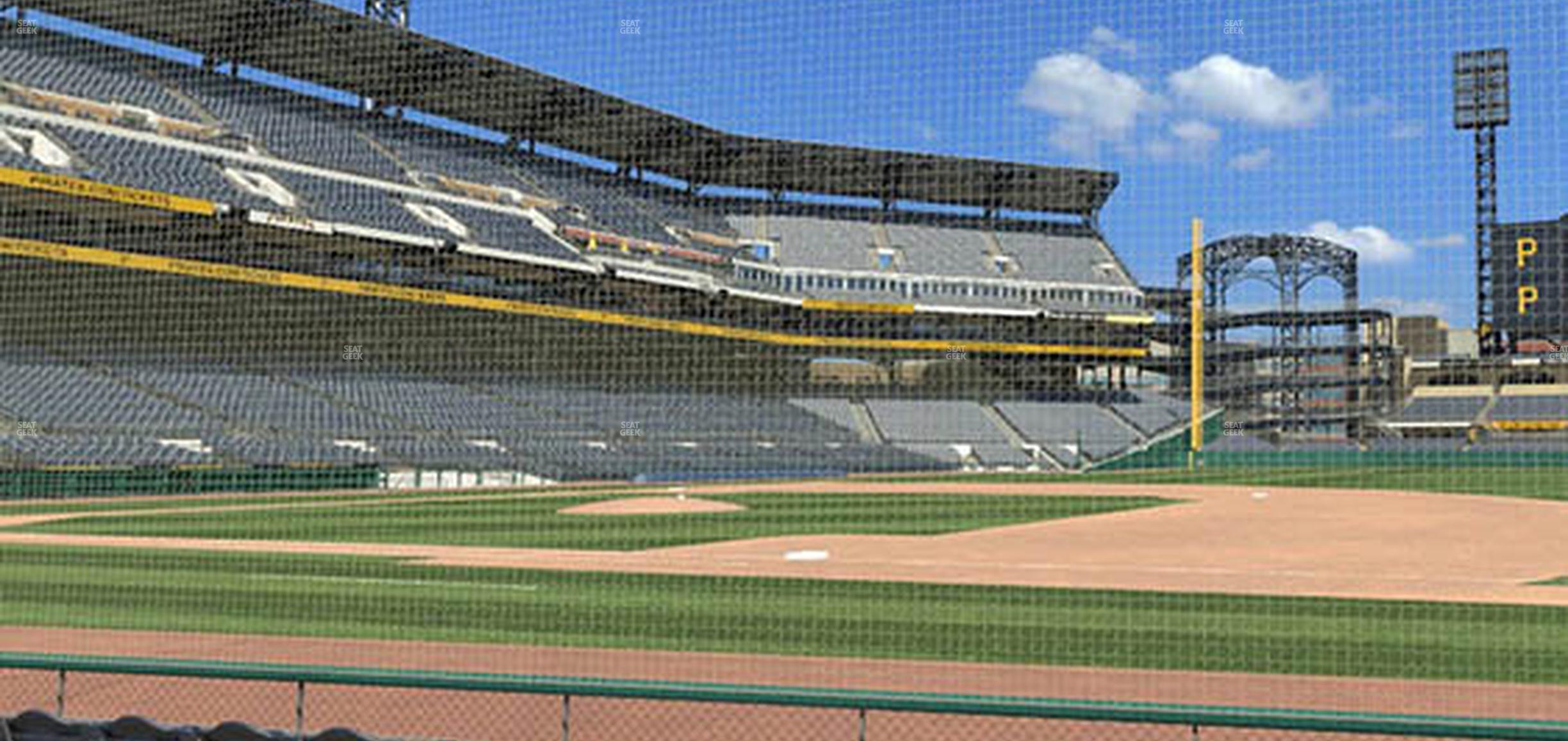 Seating view for PNC Park Section Field Box 8