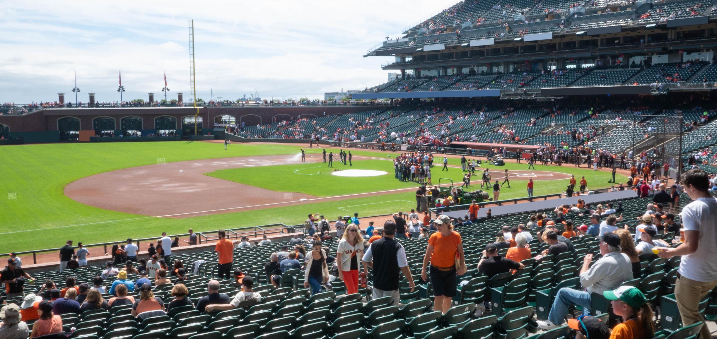 Seating view for Oracle Park Section Lower Box 126