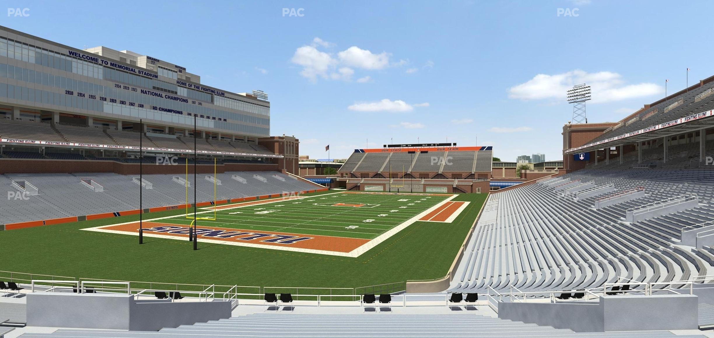 Seating view for Memorial Stadium - IL Section 113