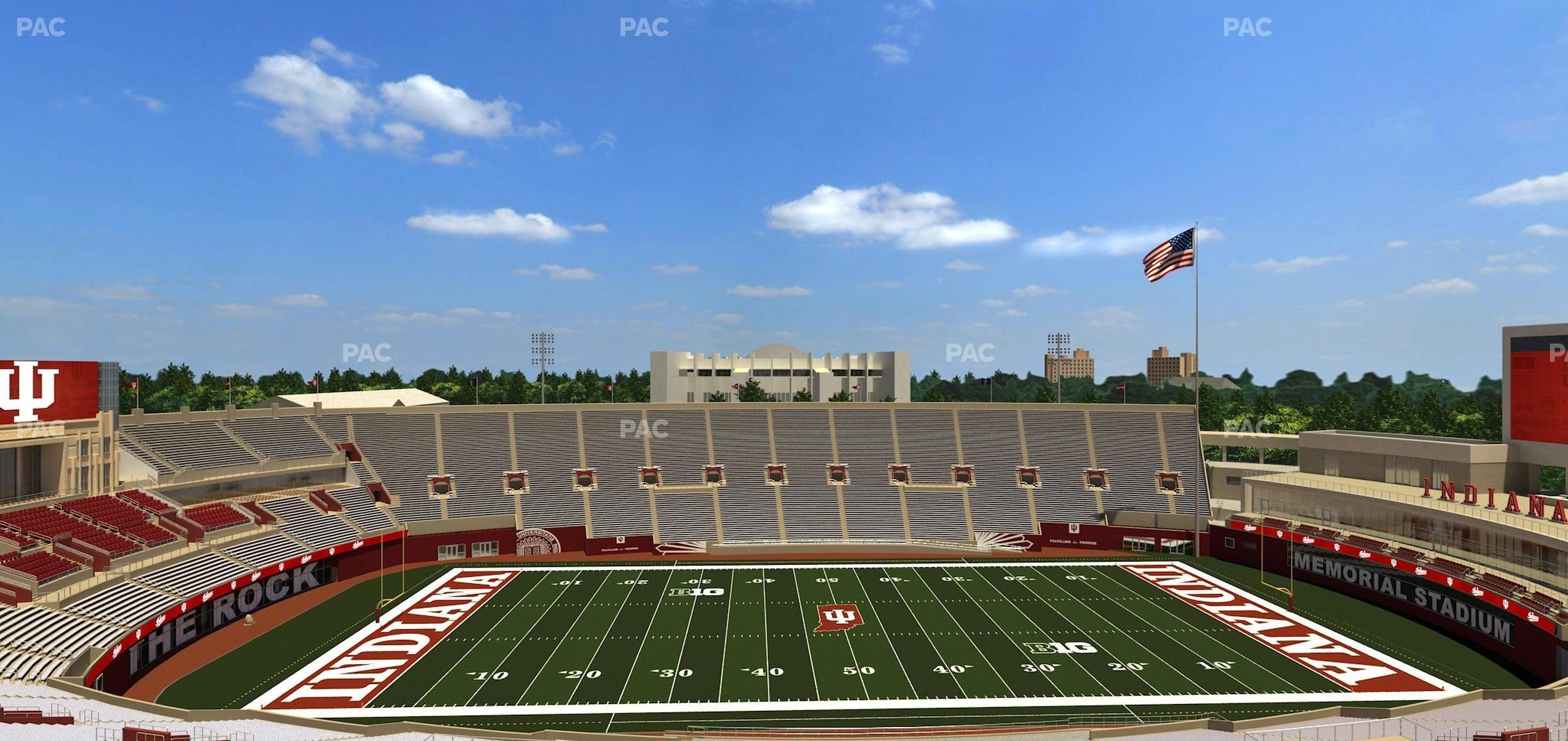 Seating view for Memorial Stadium - Indiana Section 107