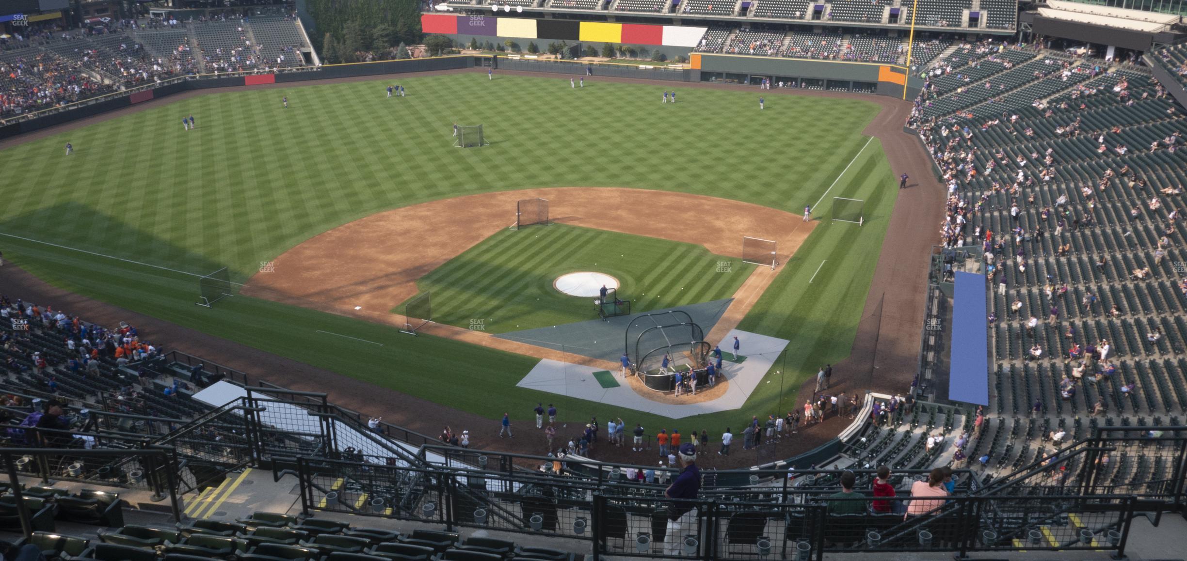 Seating view for Coors Field Section Upper 333