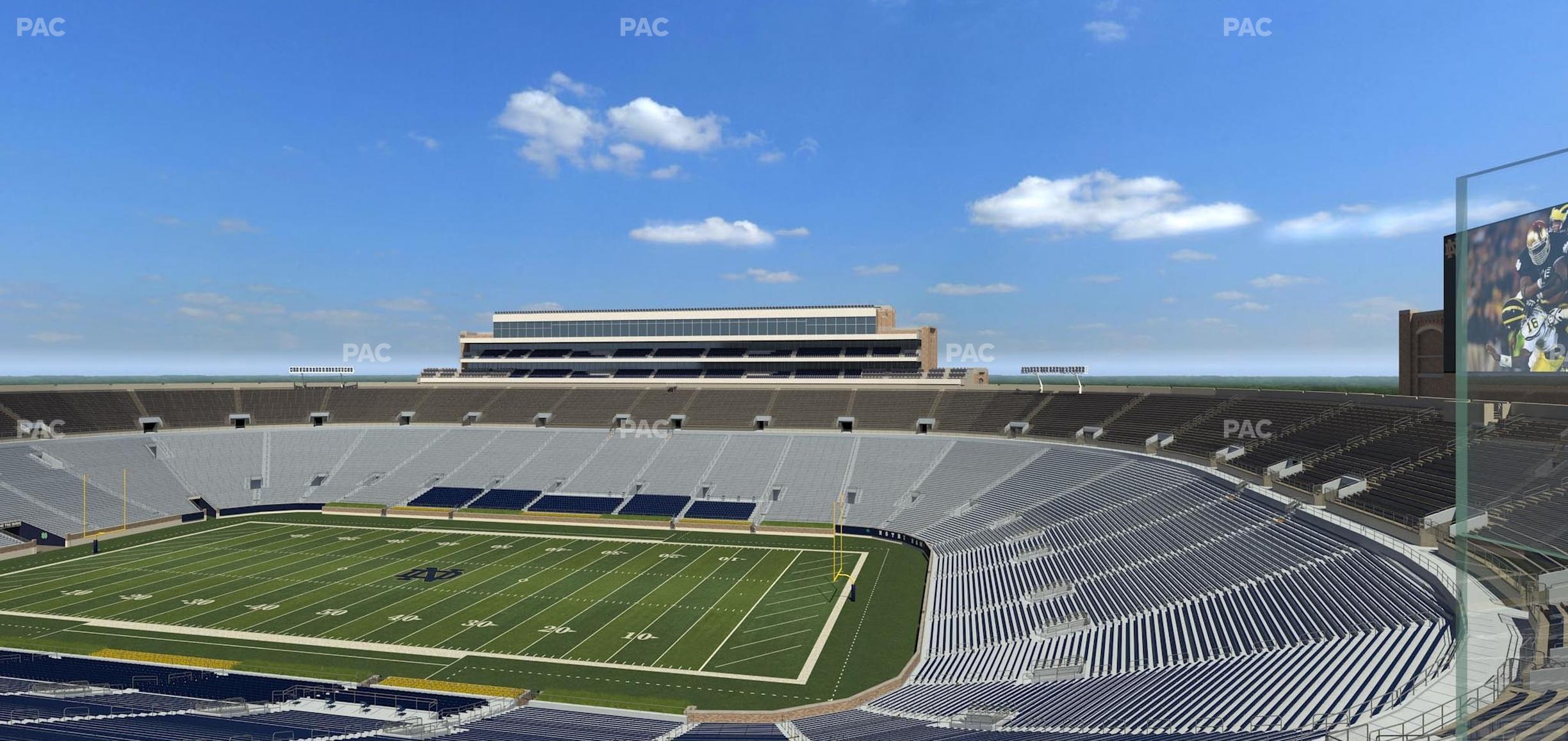 Seating view for Notre Dame Stadium Section Duncan Loge 720