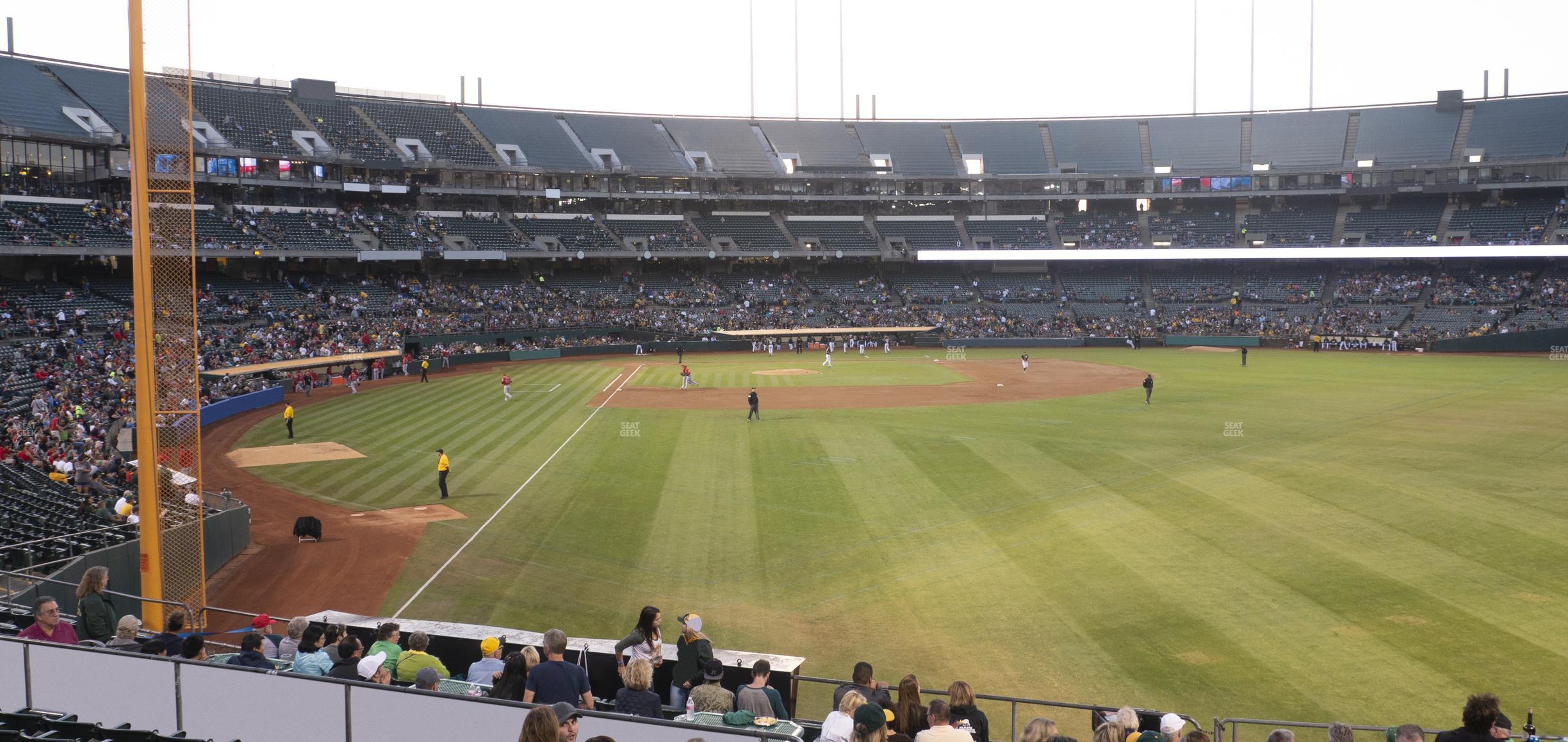 Seating view for Oakland Coliseum Section 200