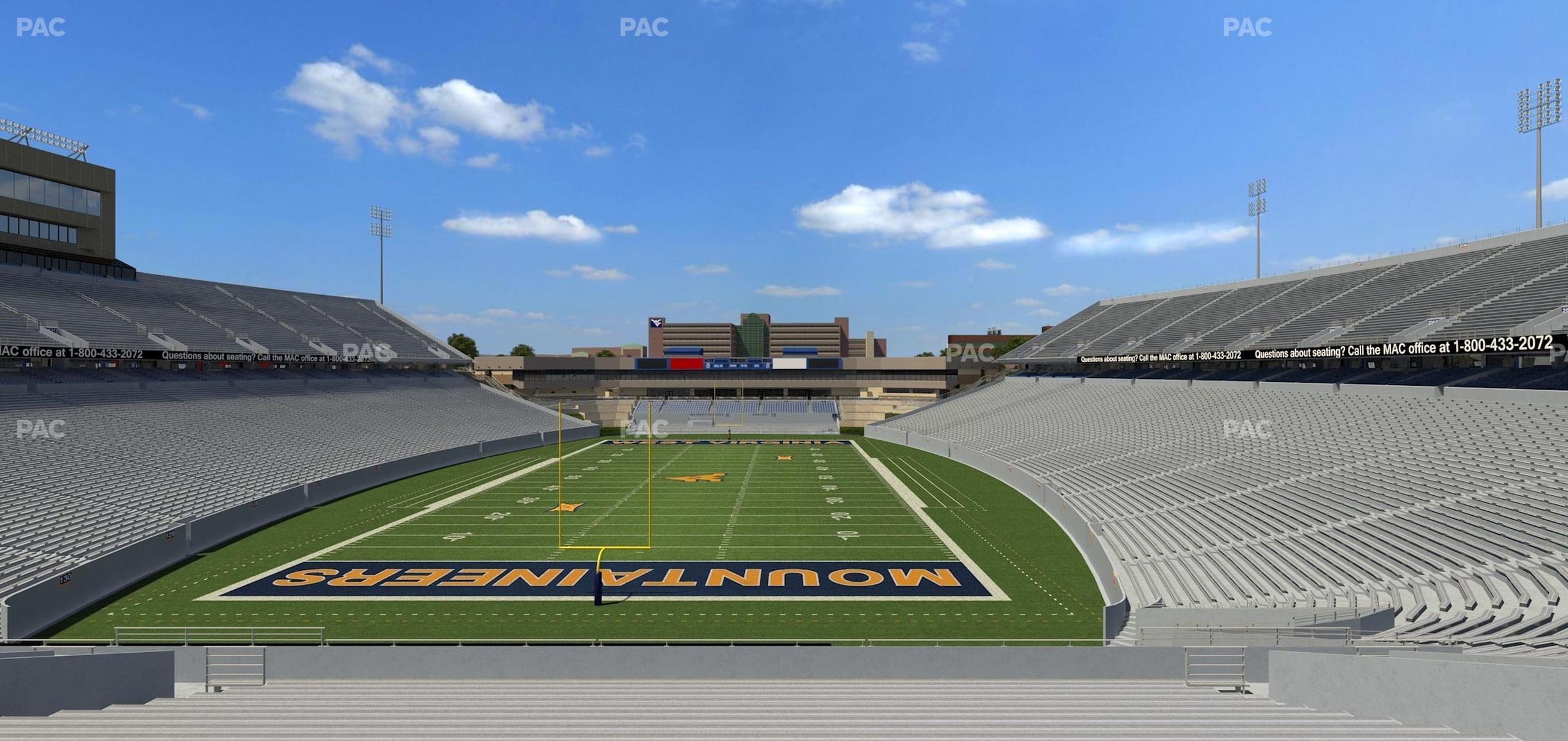 Seating view for Mountaineer Field at Milan Puskar Stadium Section 97