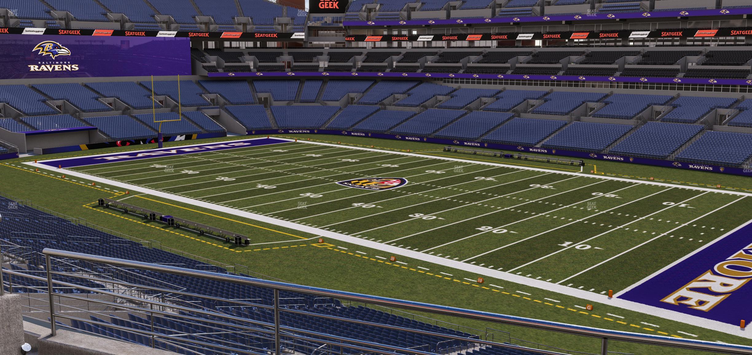 Seating view for M&T Bank Stadium Section 248