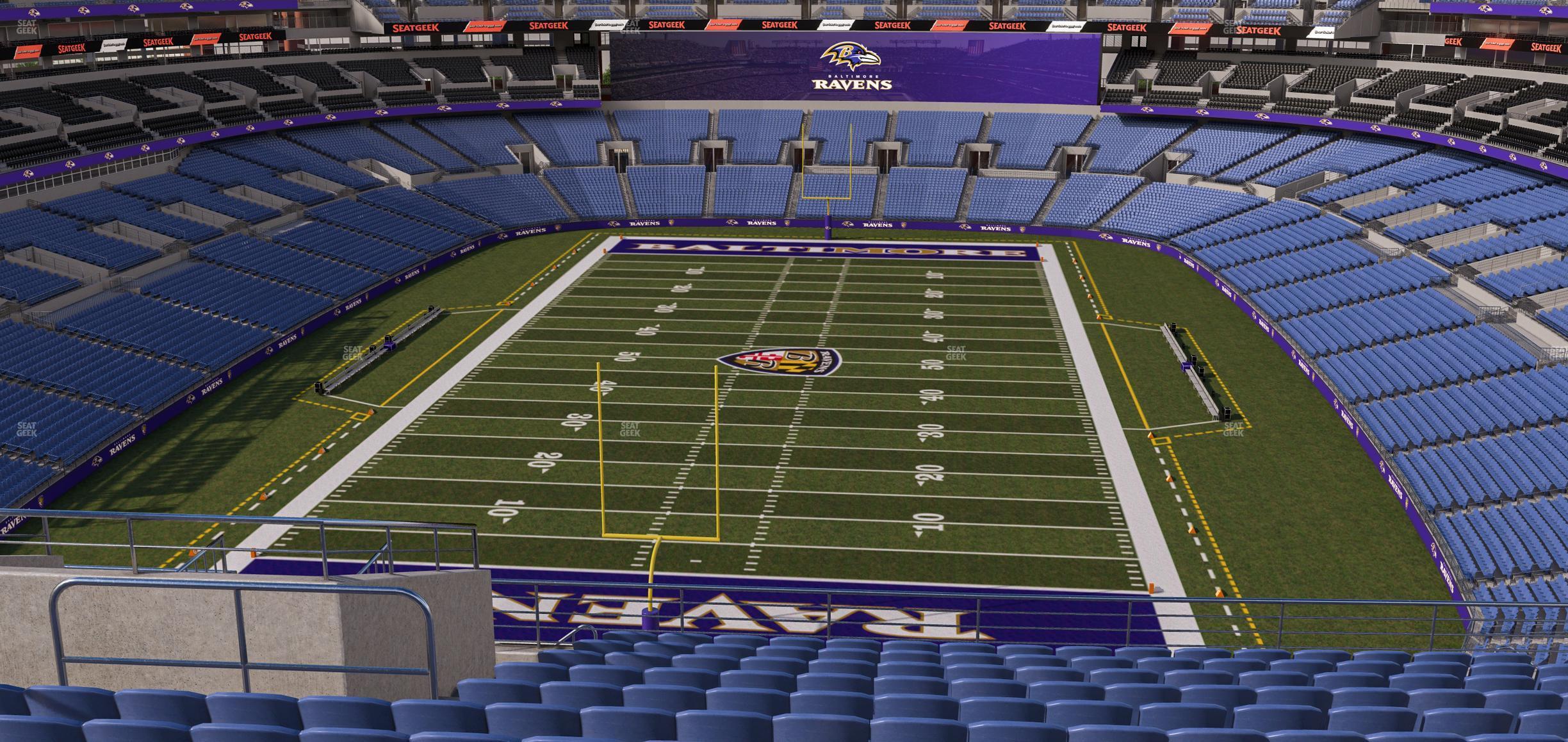 Seating view for M&T Bank Stadium Section 512