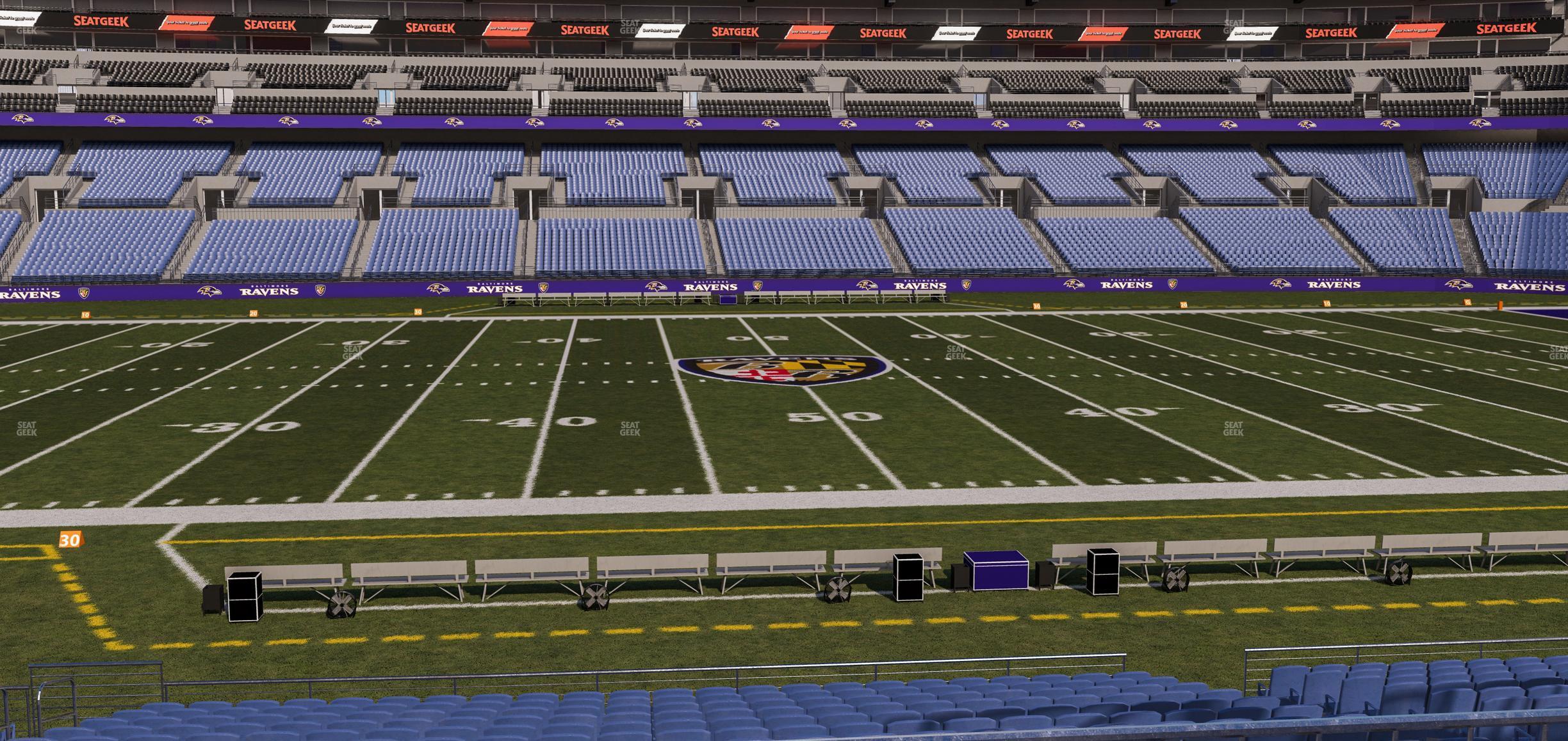 Seating view for M&T Bank Stadium Section 127