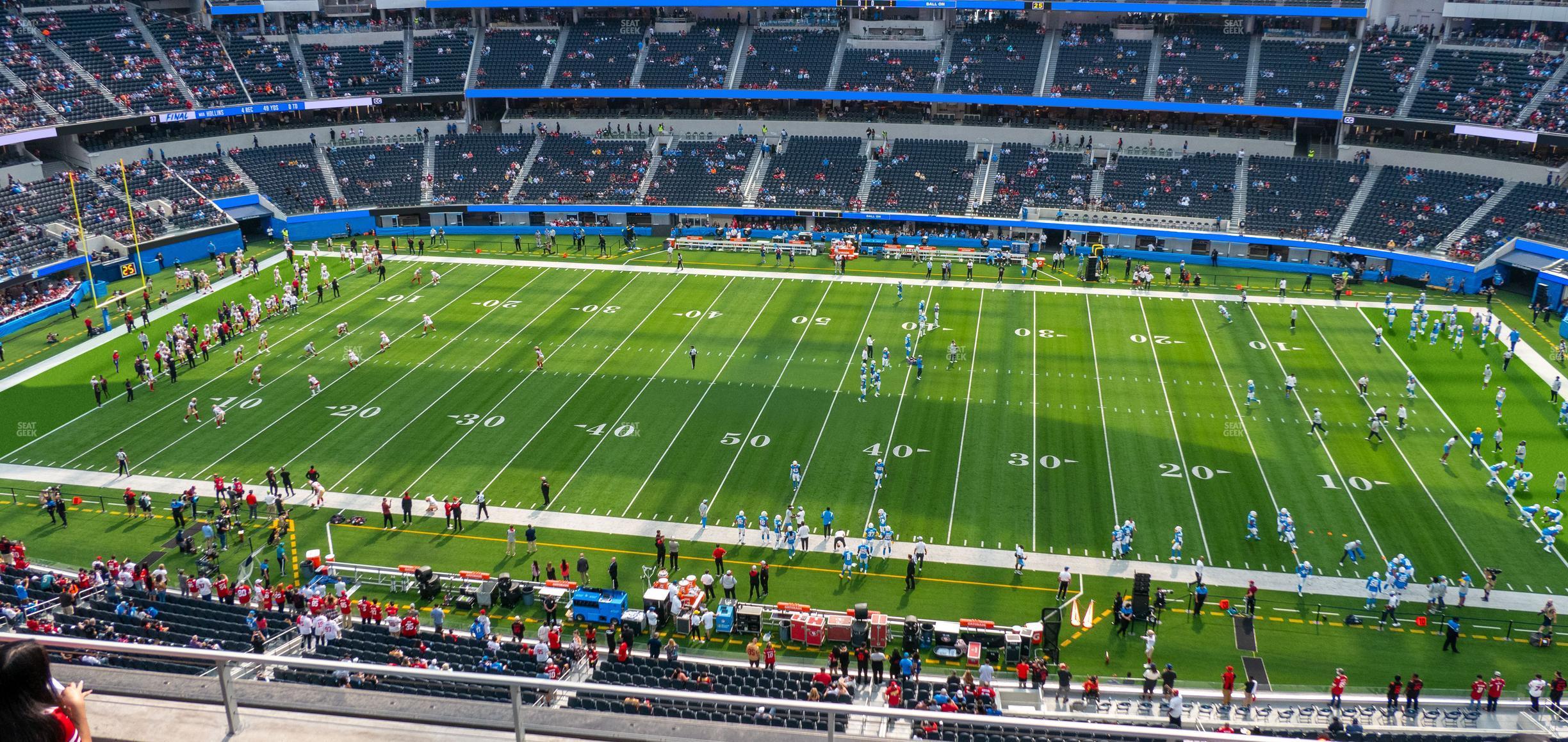 Seating view for SoFi Stadium Section 351