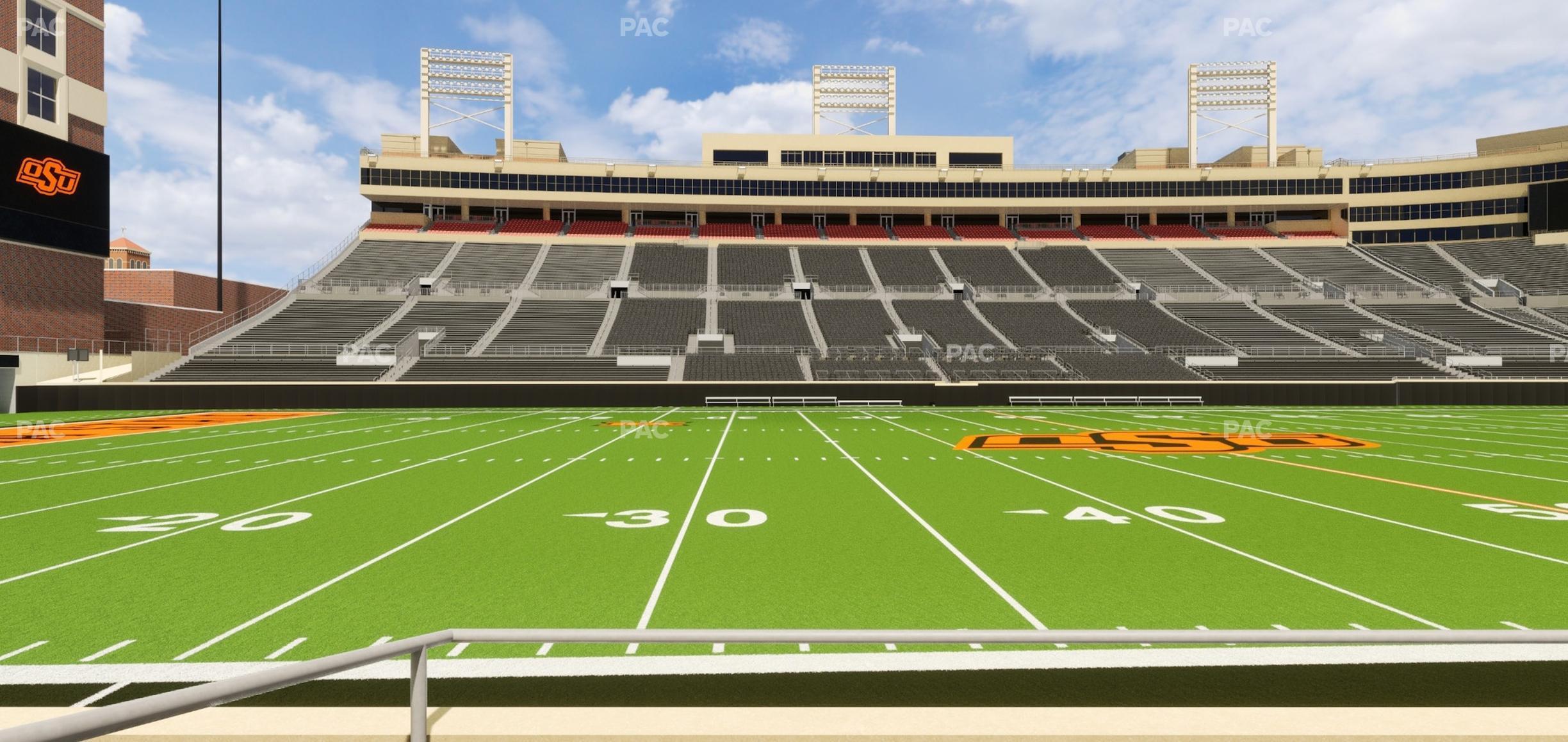 Seating view for Boone Pickens Stadium Section Lower Box 39