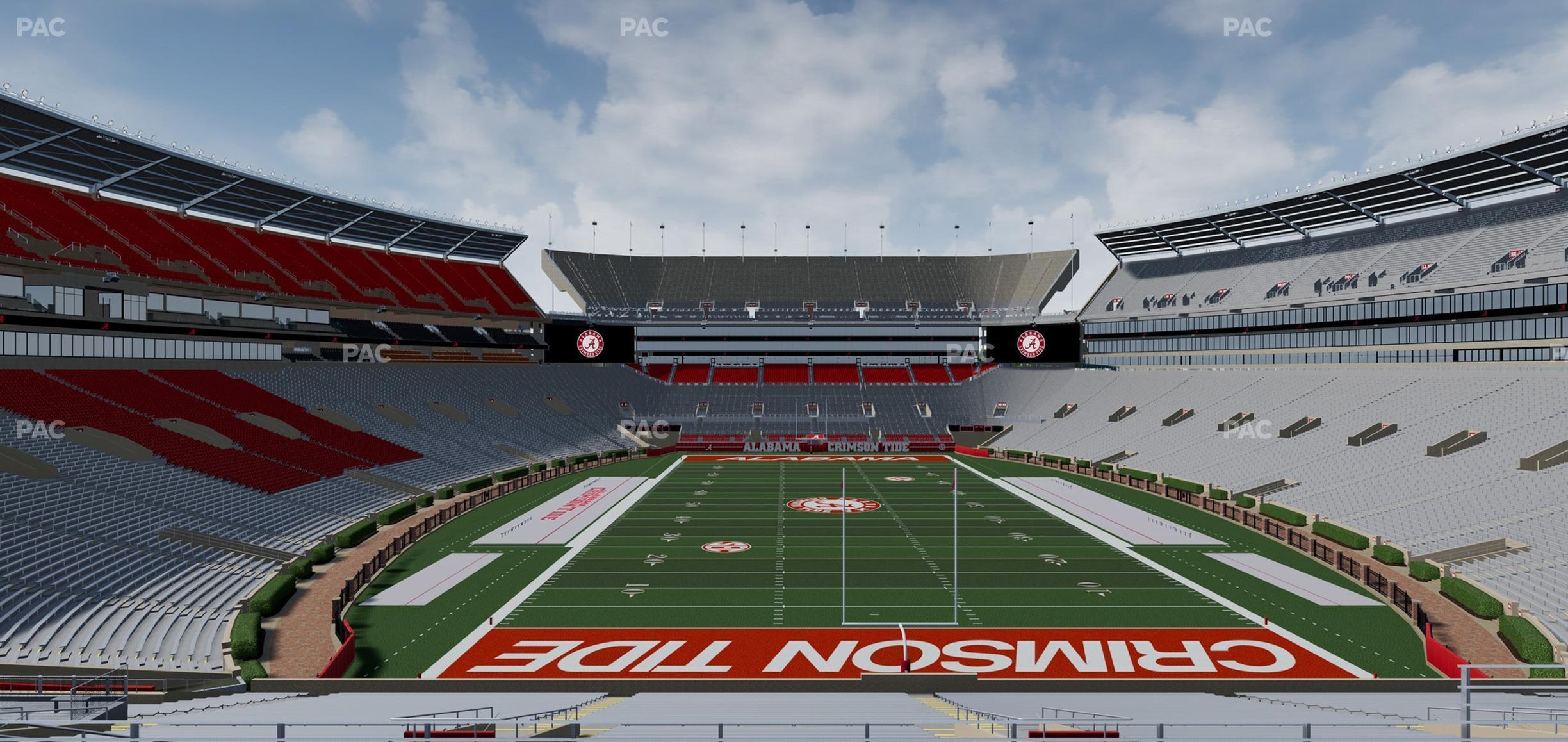 Seating view for Bryant Denny Stadium Section South Zone 6