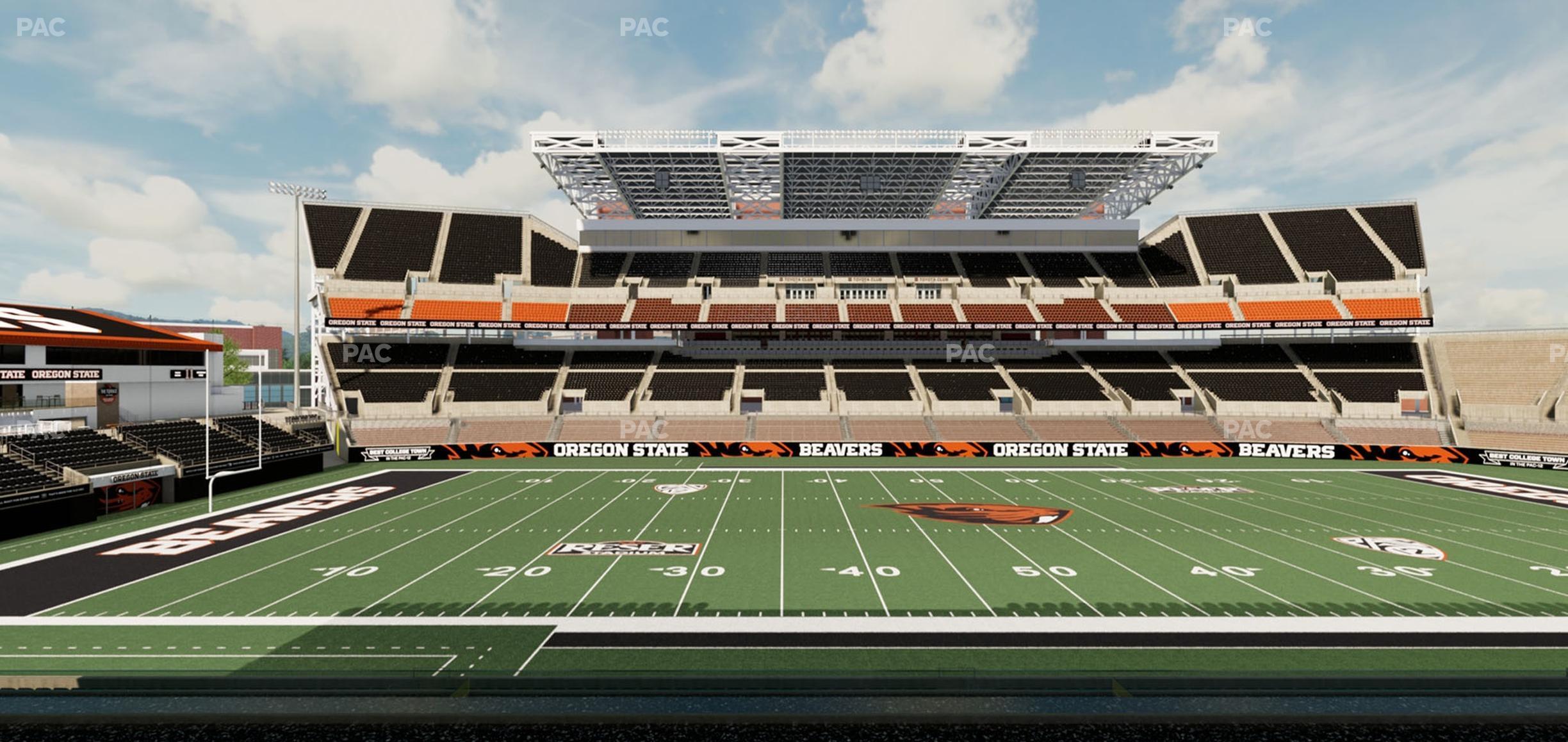 Seating view for Reser Stadium Section Box 23