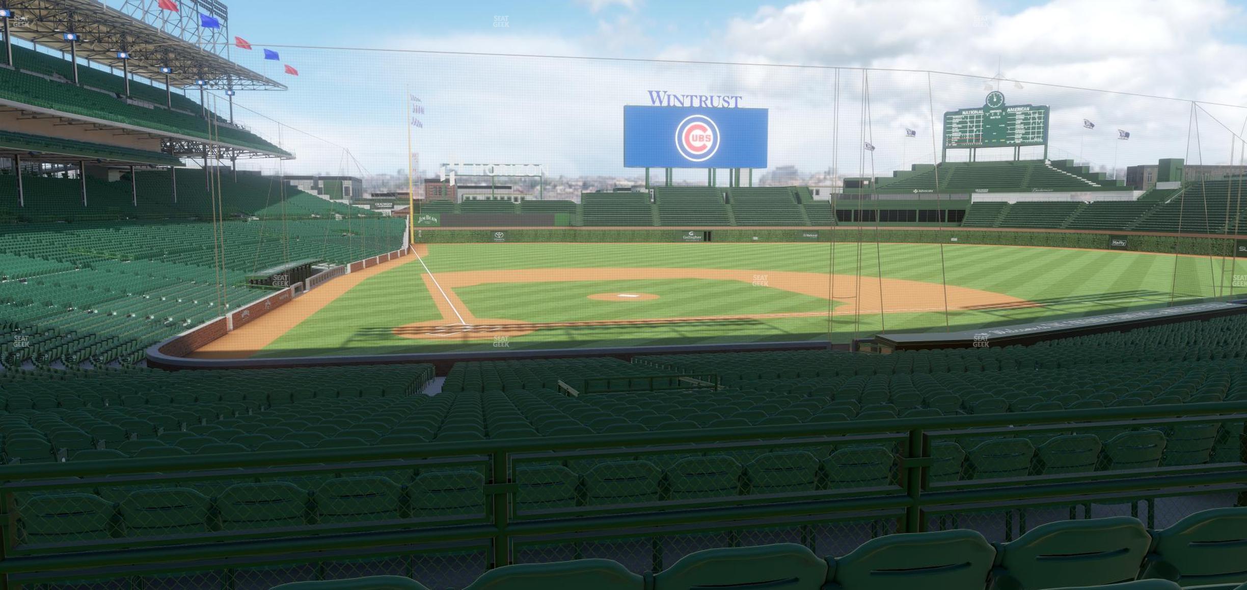 Seating view for Wrigley Field Section 221