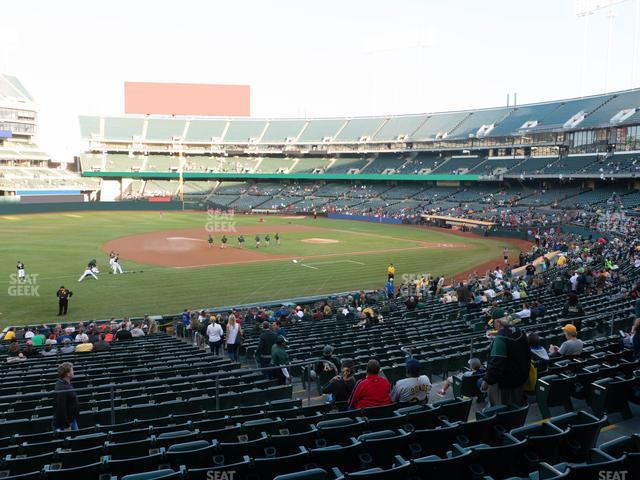 Seating view for Oakland Coliseum Section Rear 125