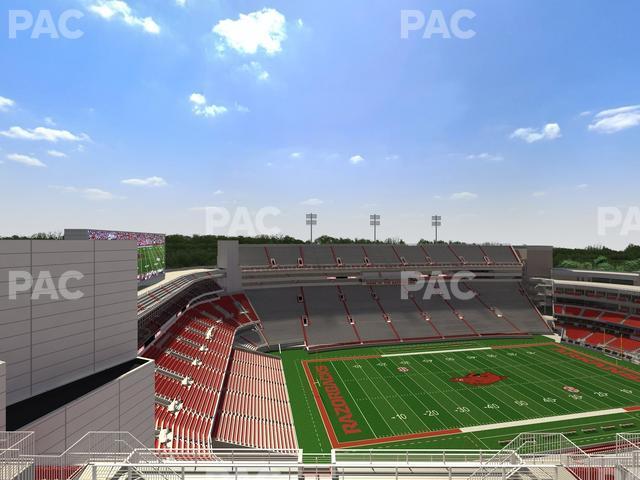 Seating view for Razorback Stadium Section 527