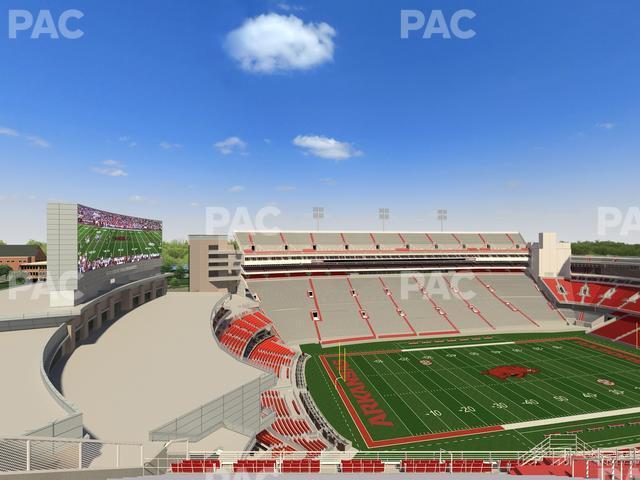 Seating view for Razorback Stadium Section 508