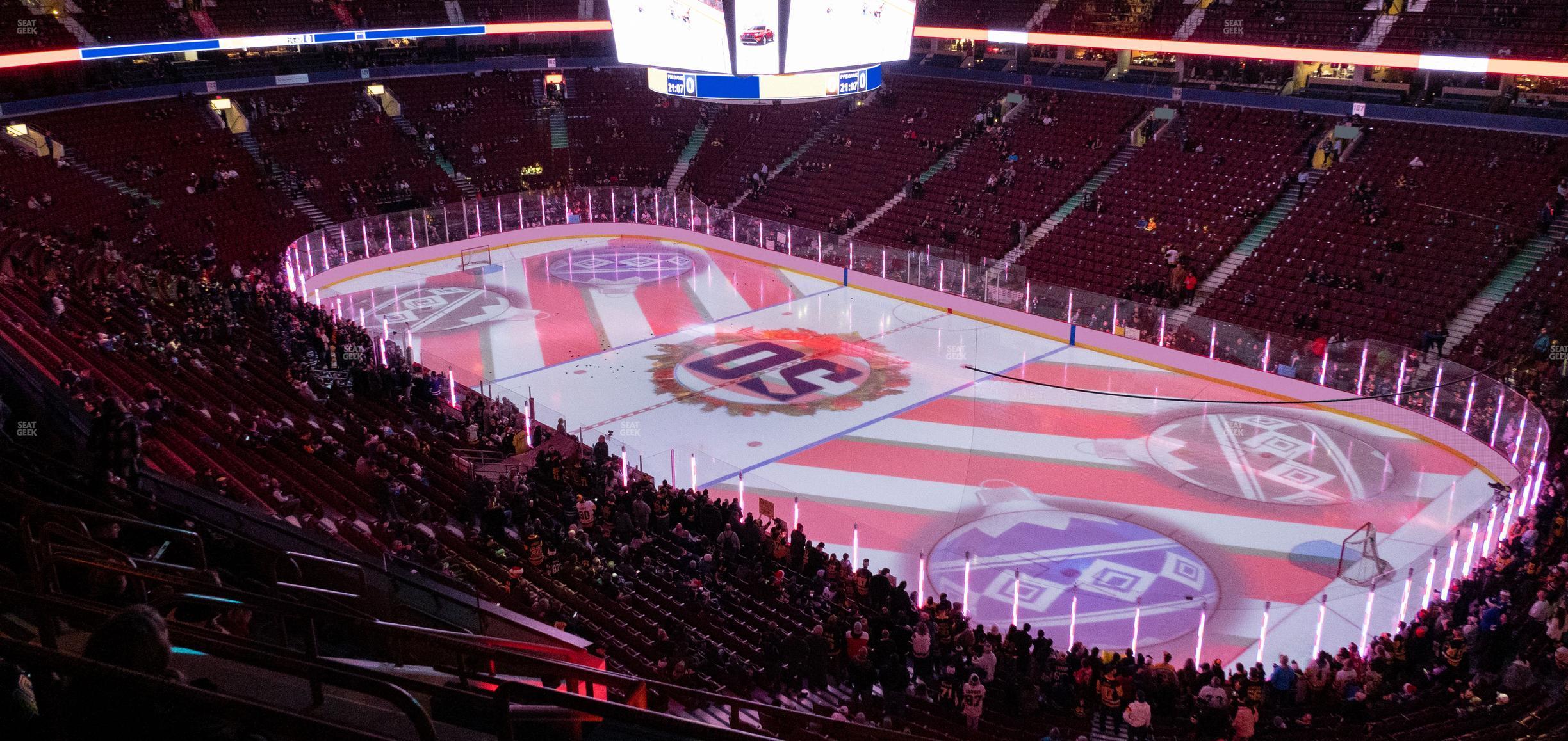 Seating view for Rogers Arena Section 320