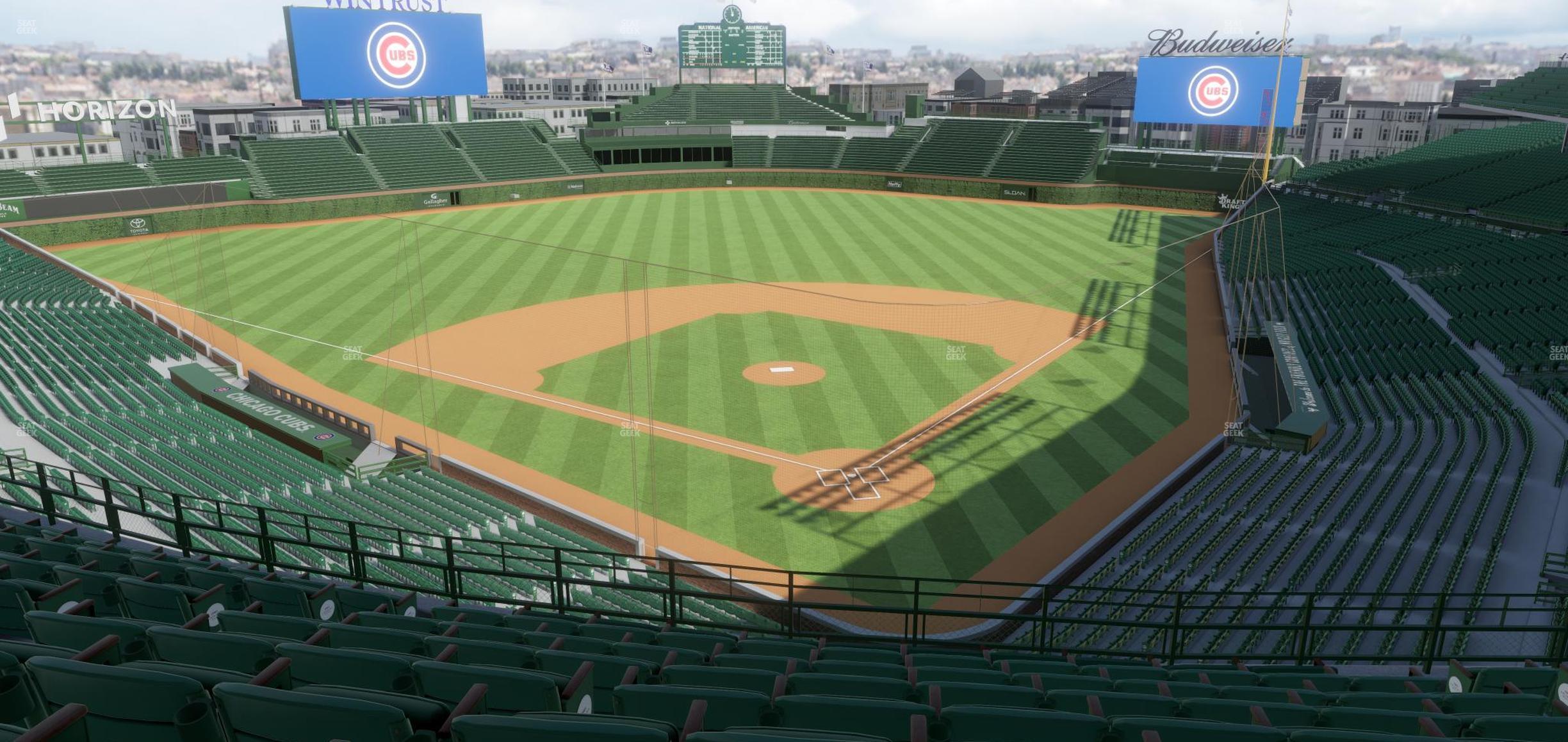 Seating view for Wrigley Field Section James Hardie Catalina Club 316 Left