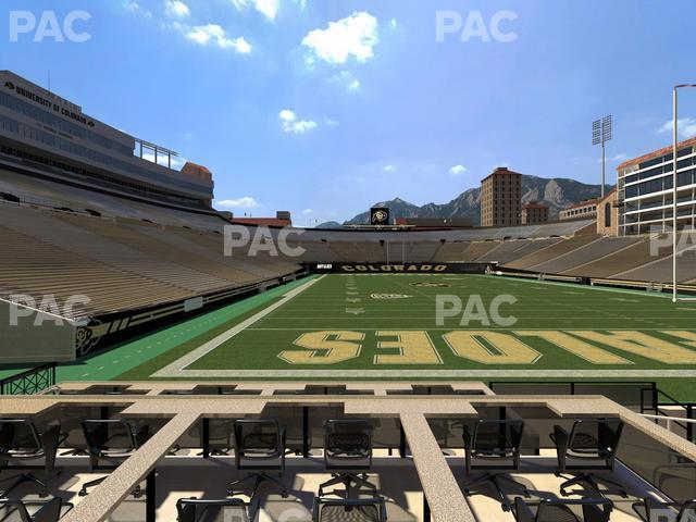 Seating view for Folsom Field Section Loge Box 150